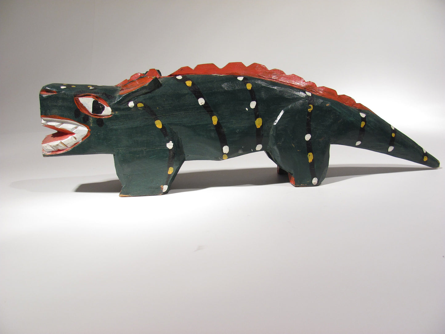 Pair of Carved Wood Lizards