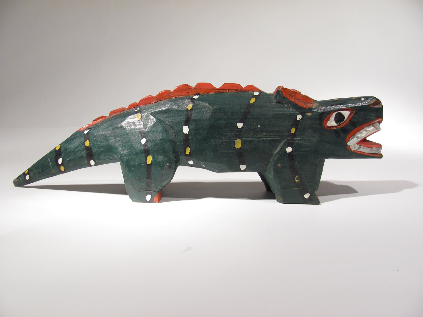 Pair of Carved Wood Lizards