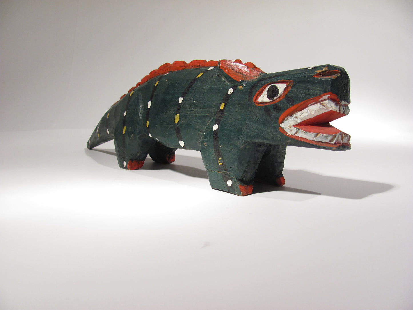 Pair of Carved Wood Lizards