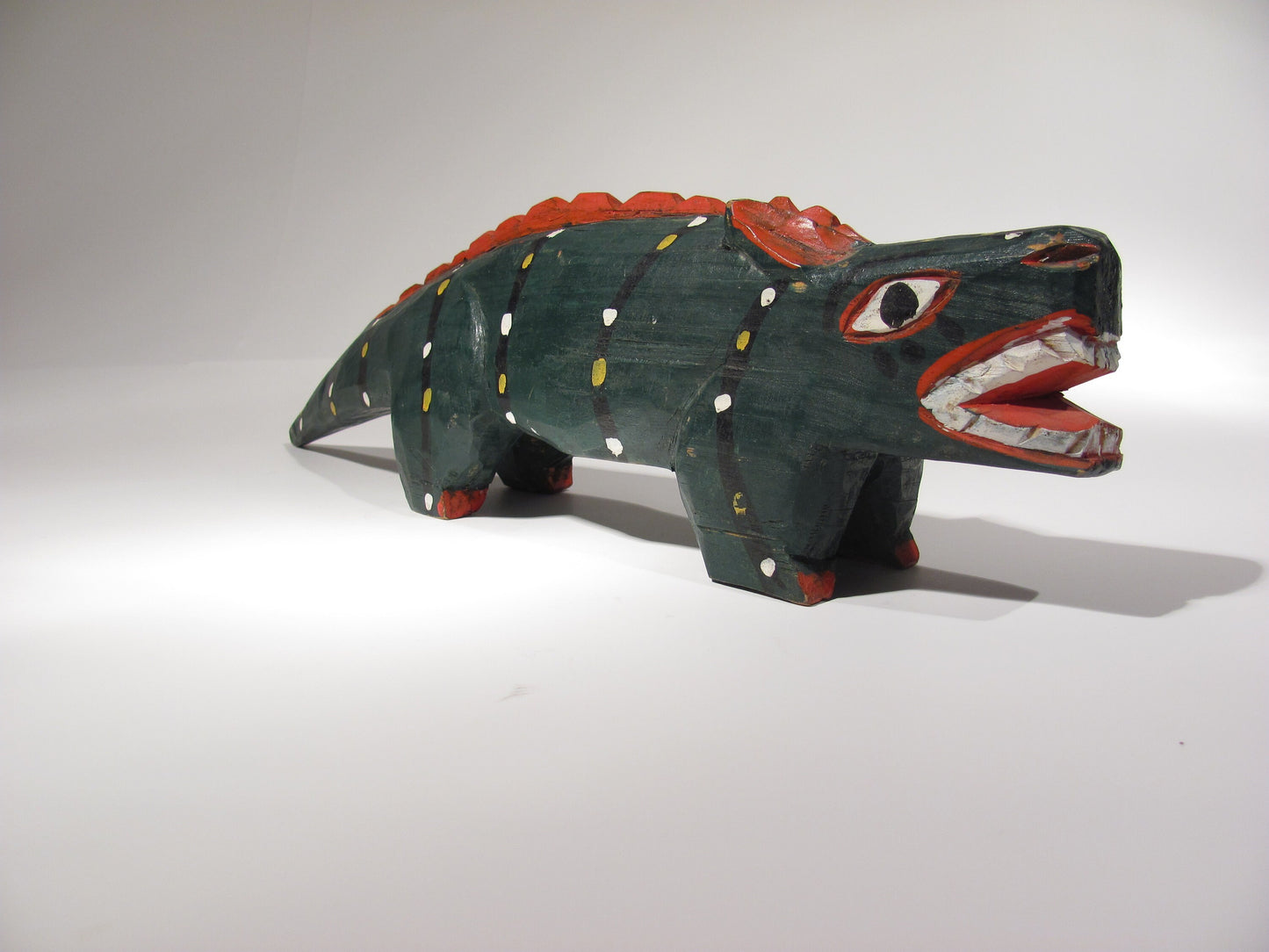 Pair of Carved Wood Lizards