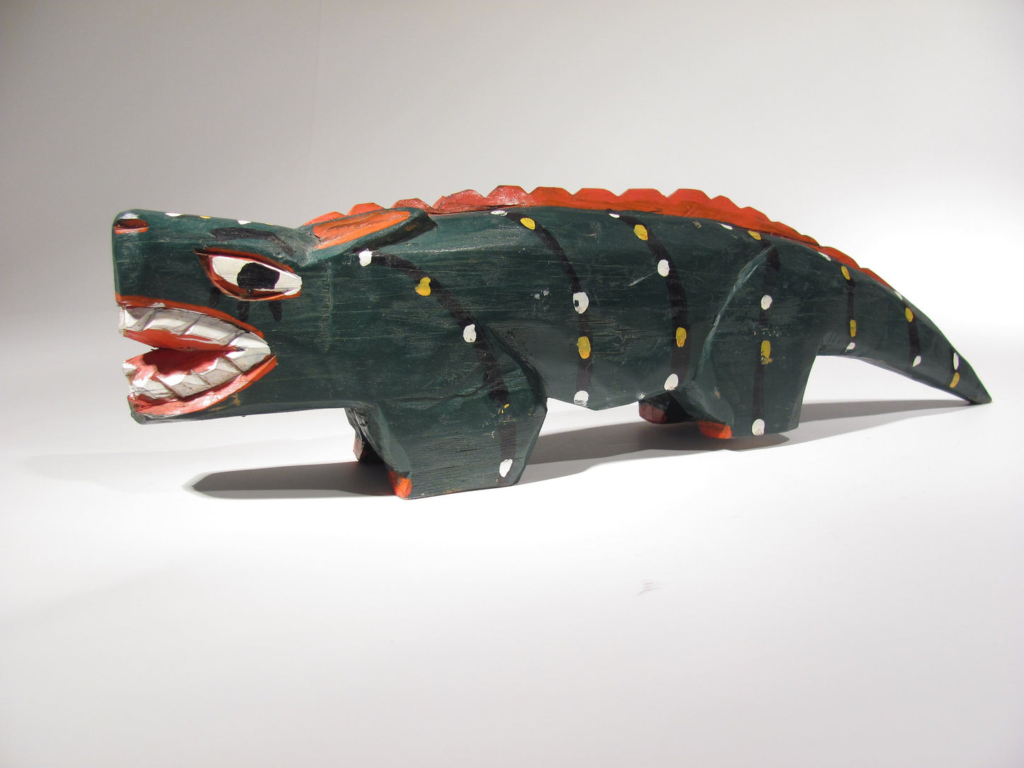 Pair of Carved Wood Lizards