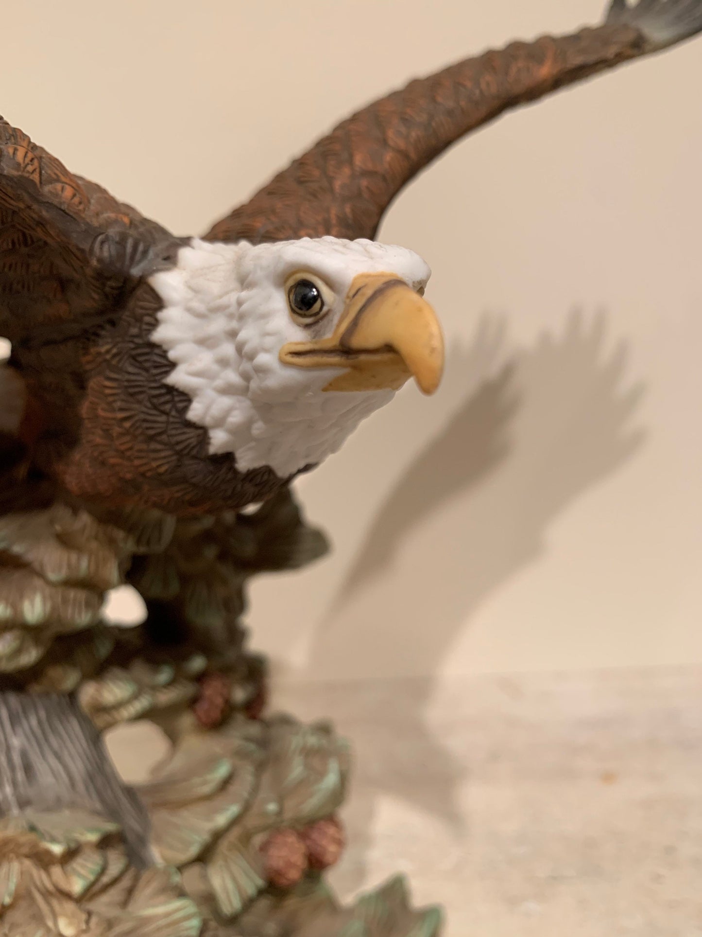 Painted Ceramic Eagle Statue