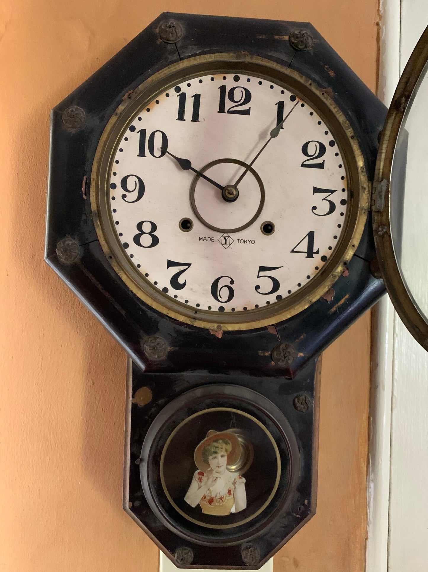 Antique Japanese wall clock