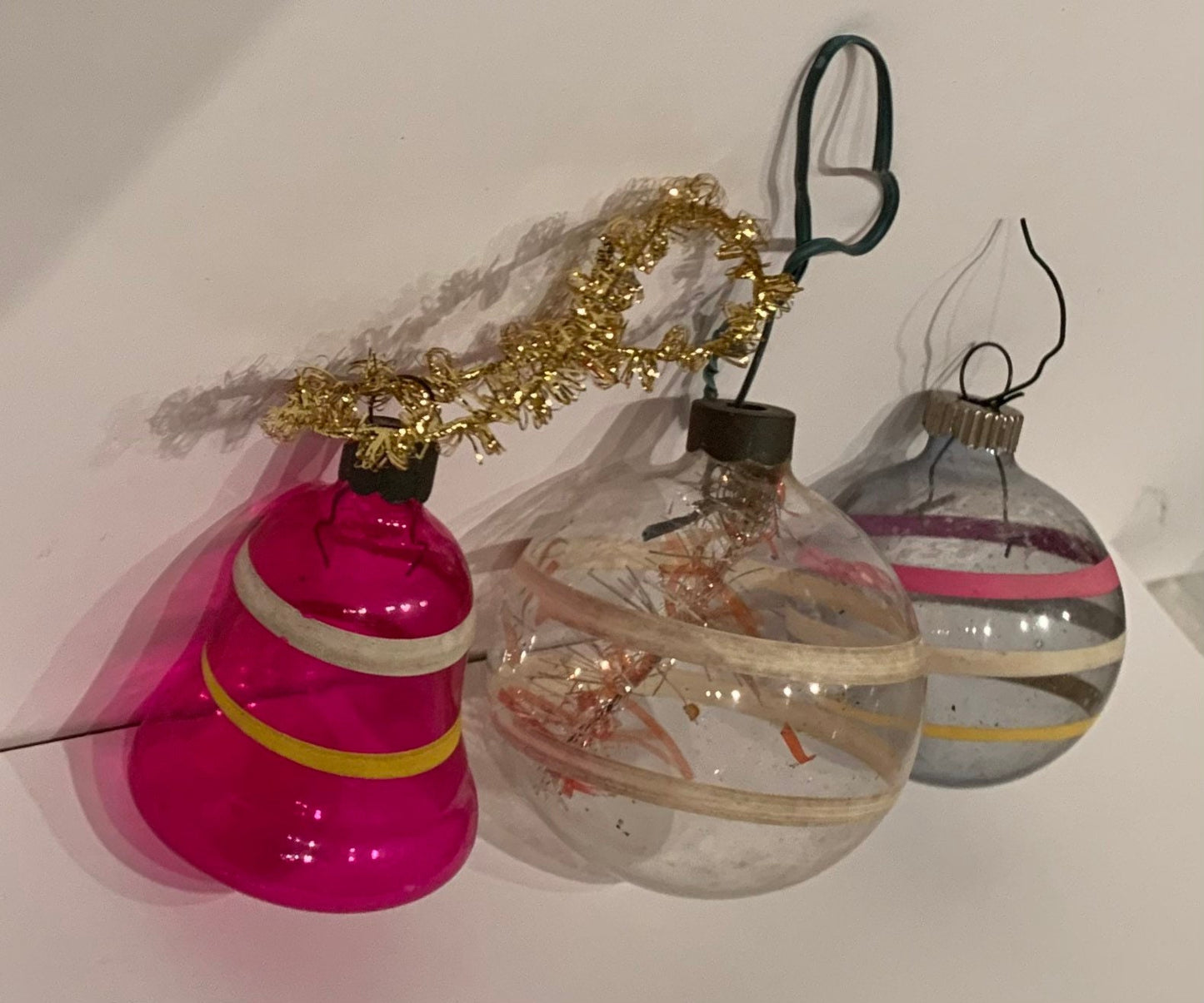 1950s XMAS Ornaments, set of 3