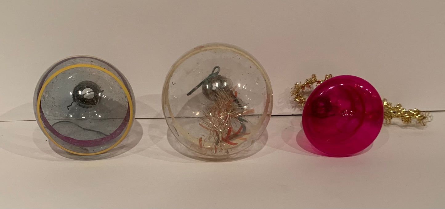1950s XMAS Ornaments, set of 3