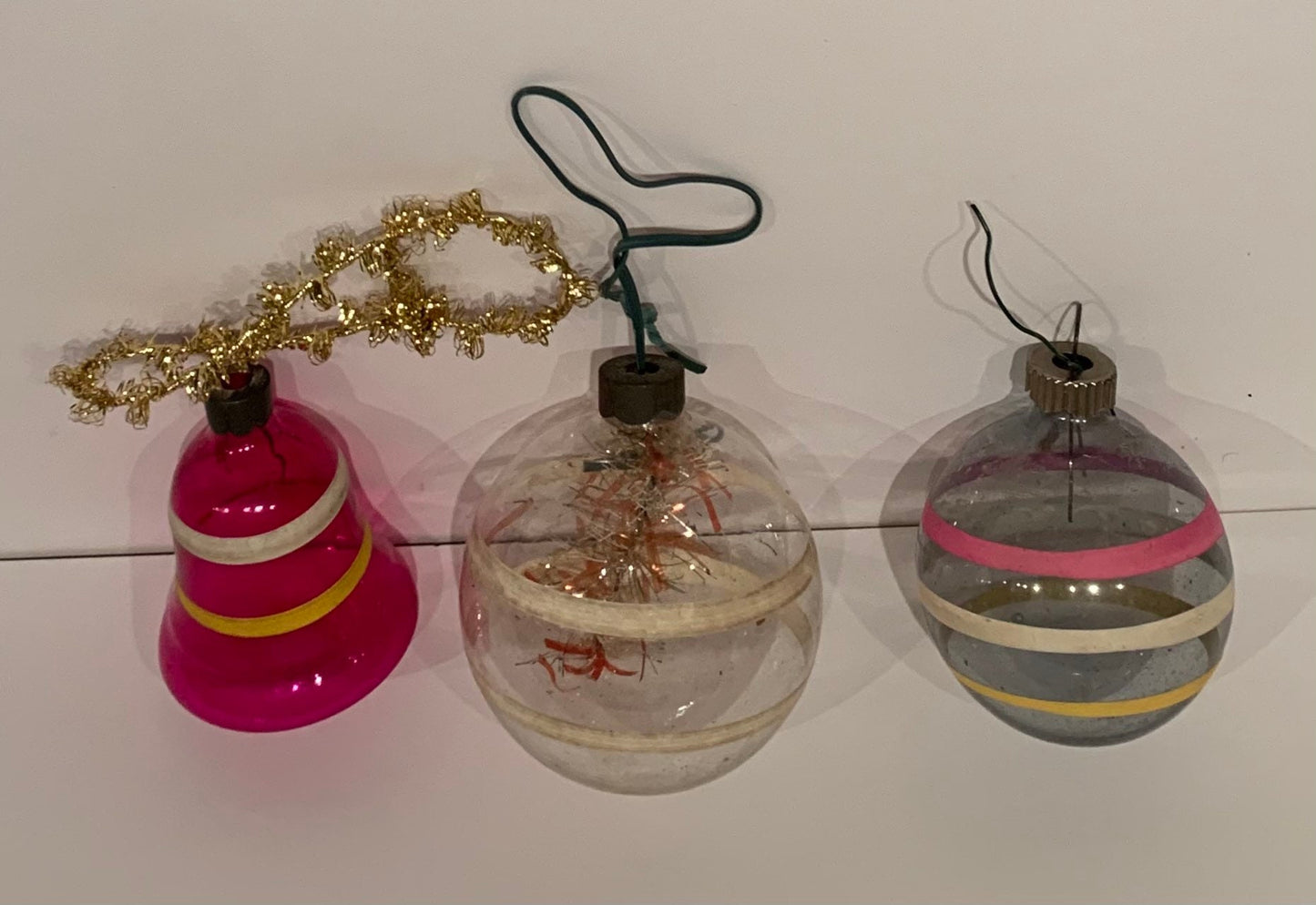 1950s XMAS Ornaments, set of 3