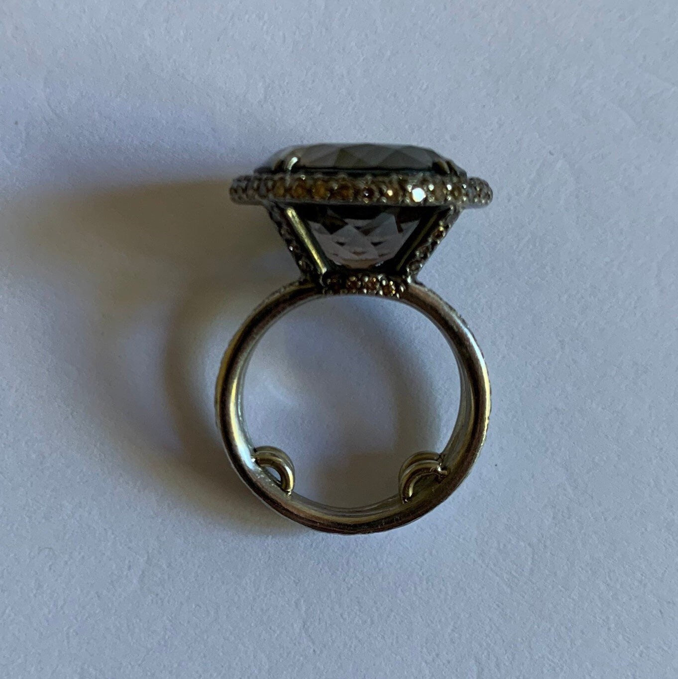 Smoky Quartz and Diamond Ring