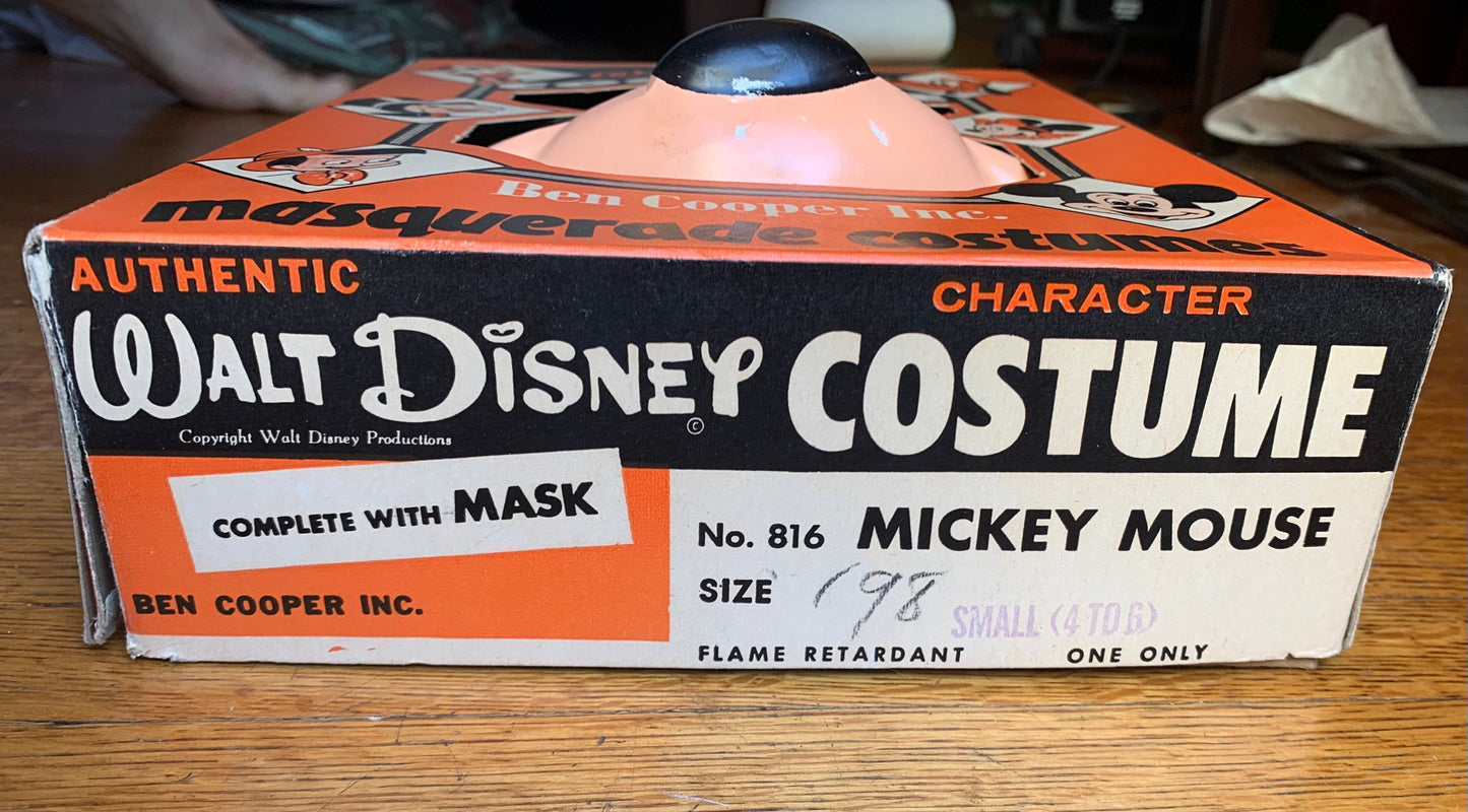 Vintage 1960s Mickey Mouse kids costume.