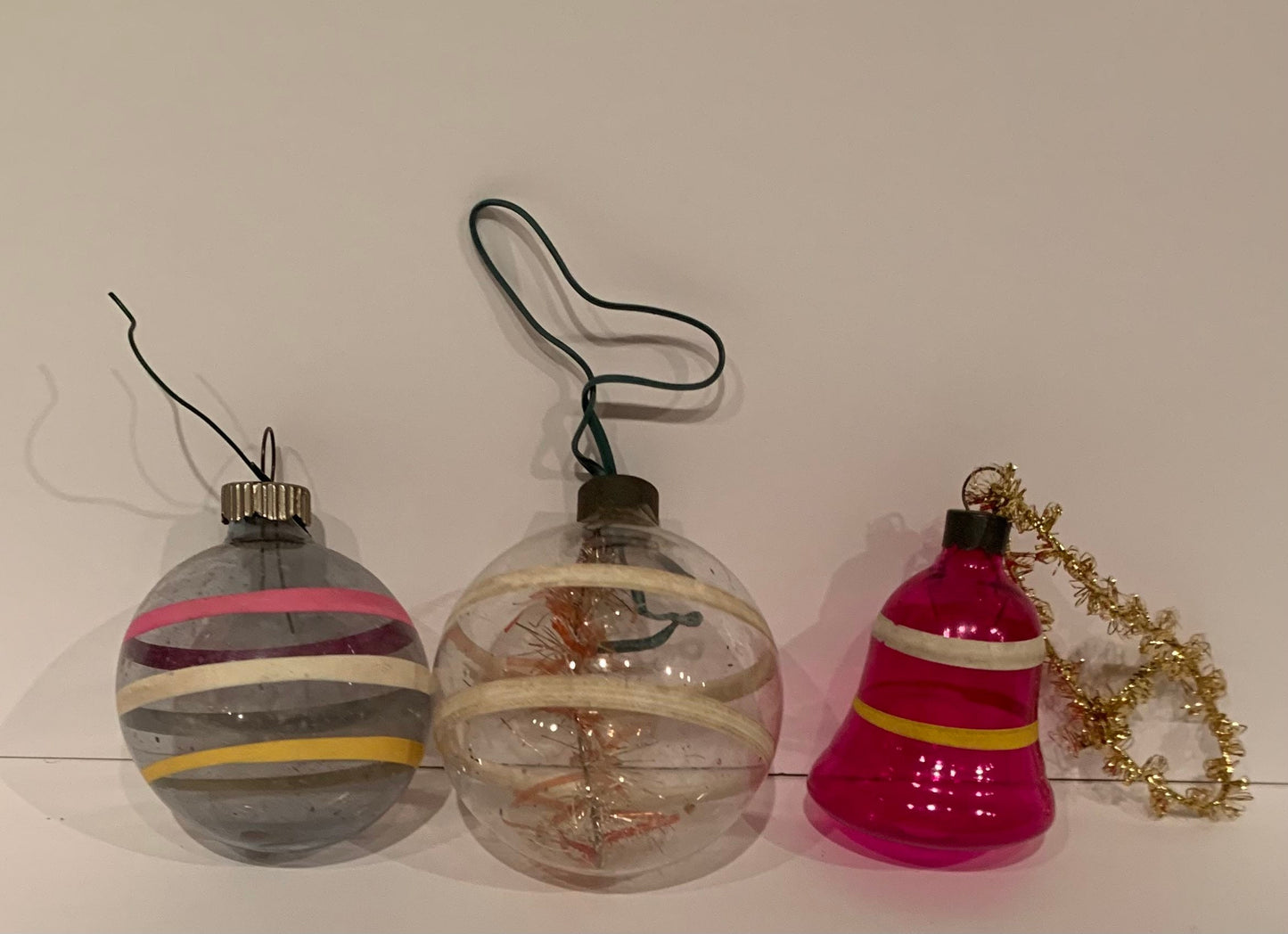 1950s XMAS Ornaments, set of 3