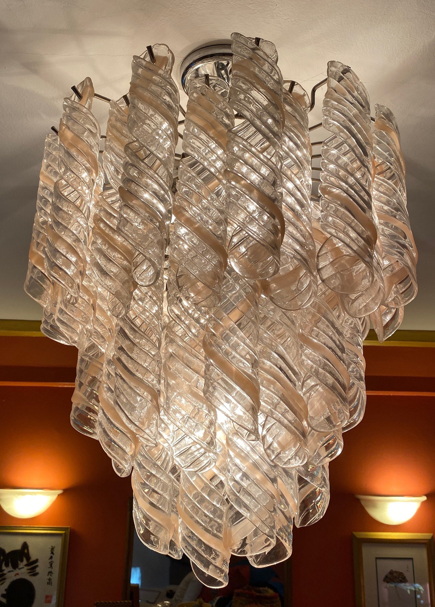 Art Deco Murano Glass Chandelier