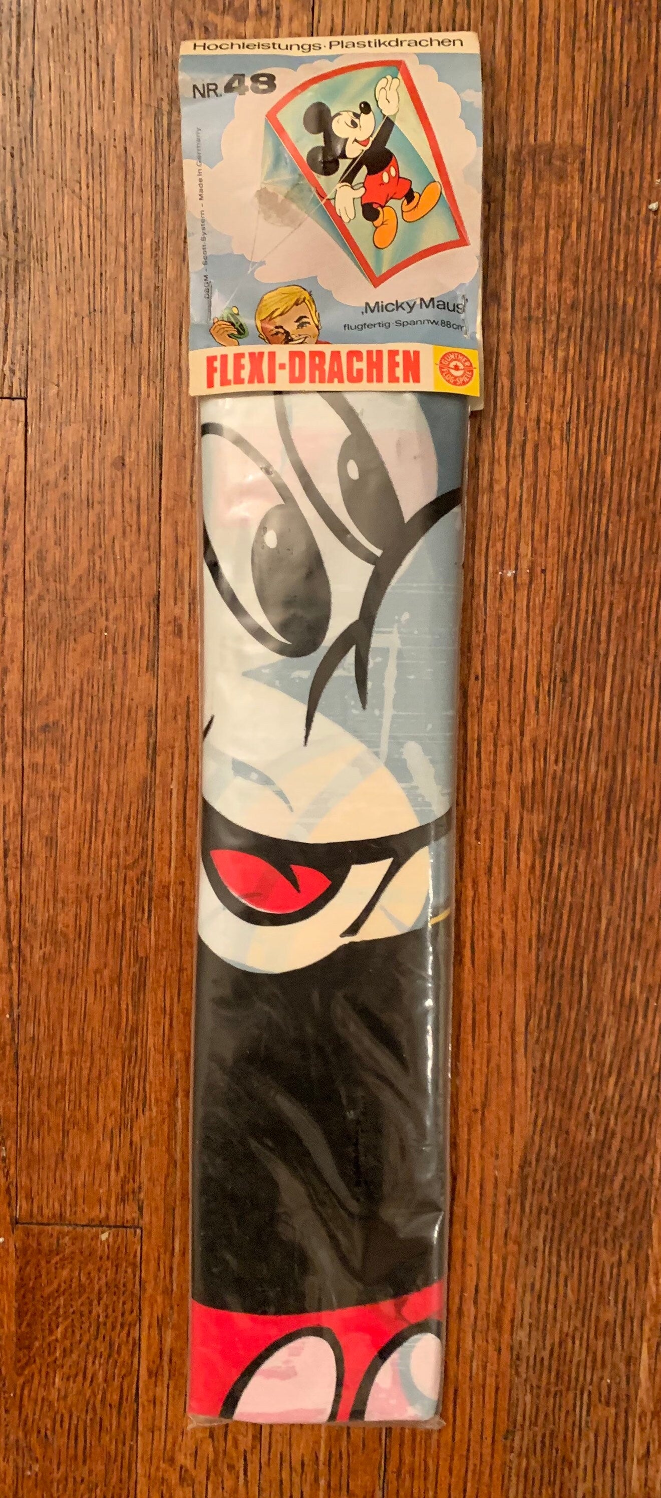 1970s vintage Mickey Mouse kite from Germany