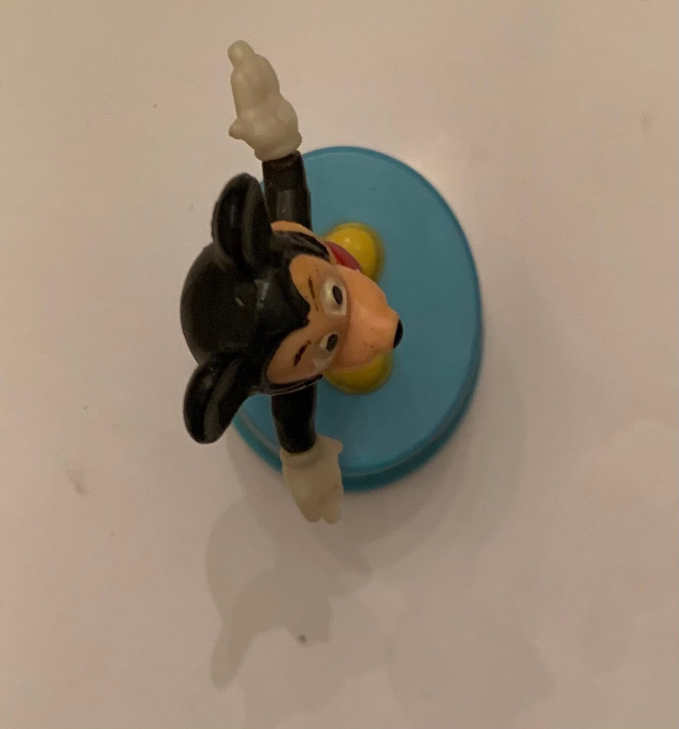 Vintage 1970s Mickey Mouse Figurine Push Button Mini Puppet Toy