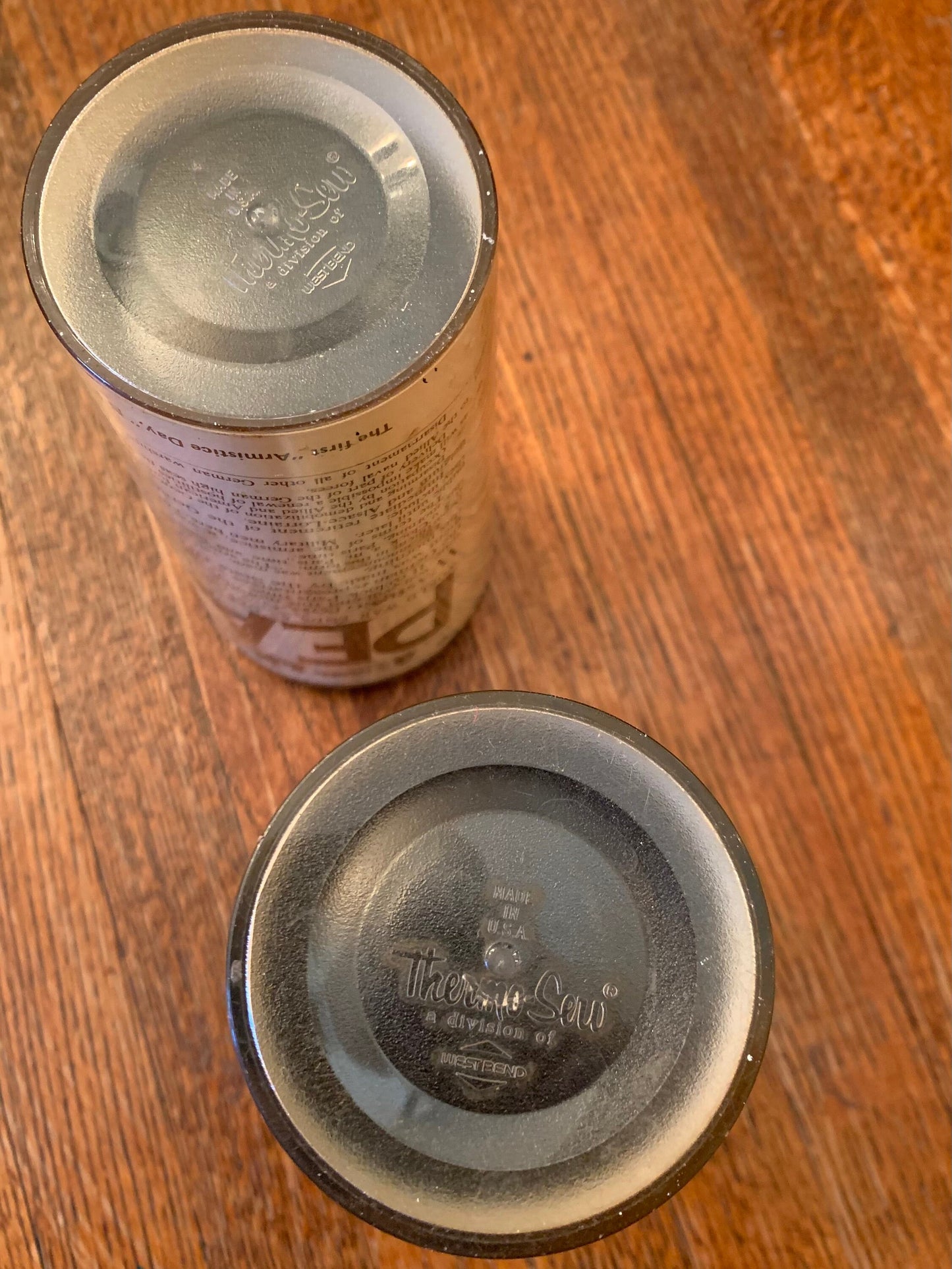 Old Newspaper Plastic Cups, Set of 2 - Peace and Cuba