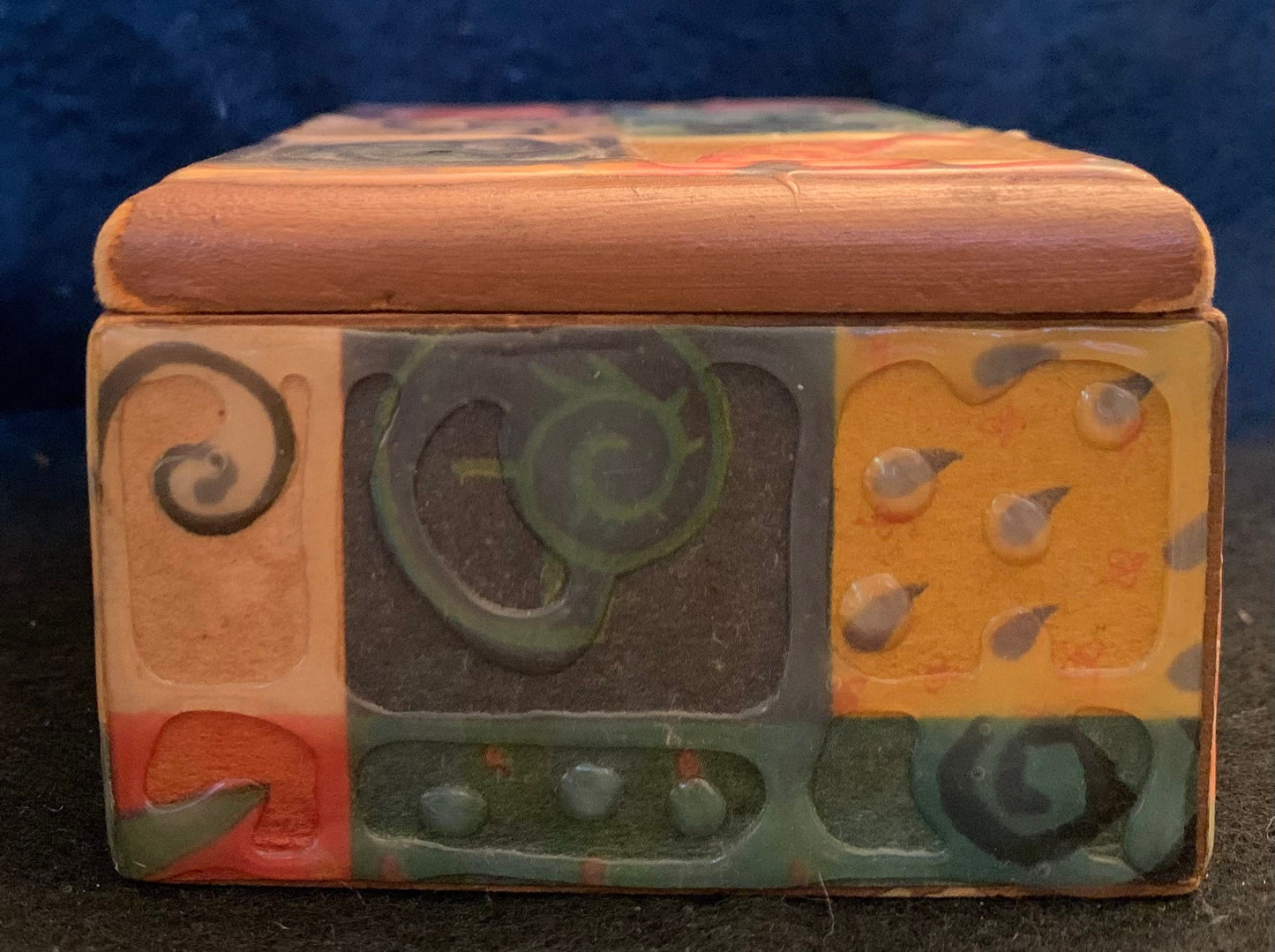 Vintage Hand Painted Wood Box