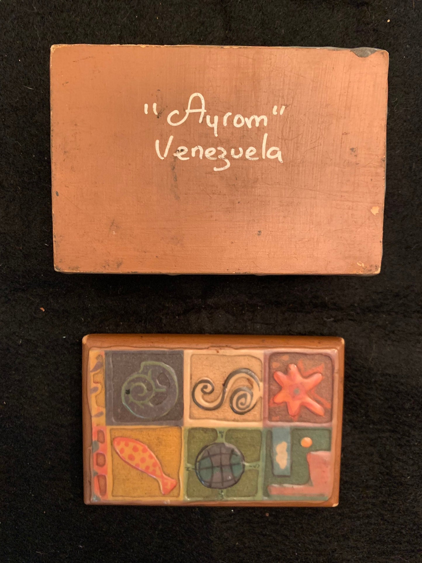 Vintage Hand Painted Wood Box