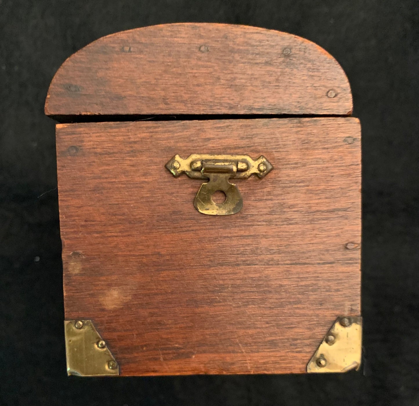 Vintage Music Box in Miniature Wooden Trunk