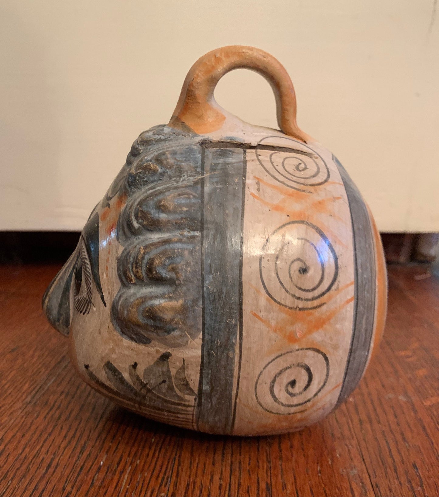 Vintage Indigenous Hand Painted Piggy Bank