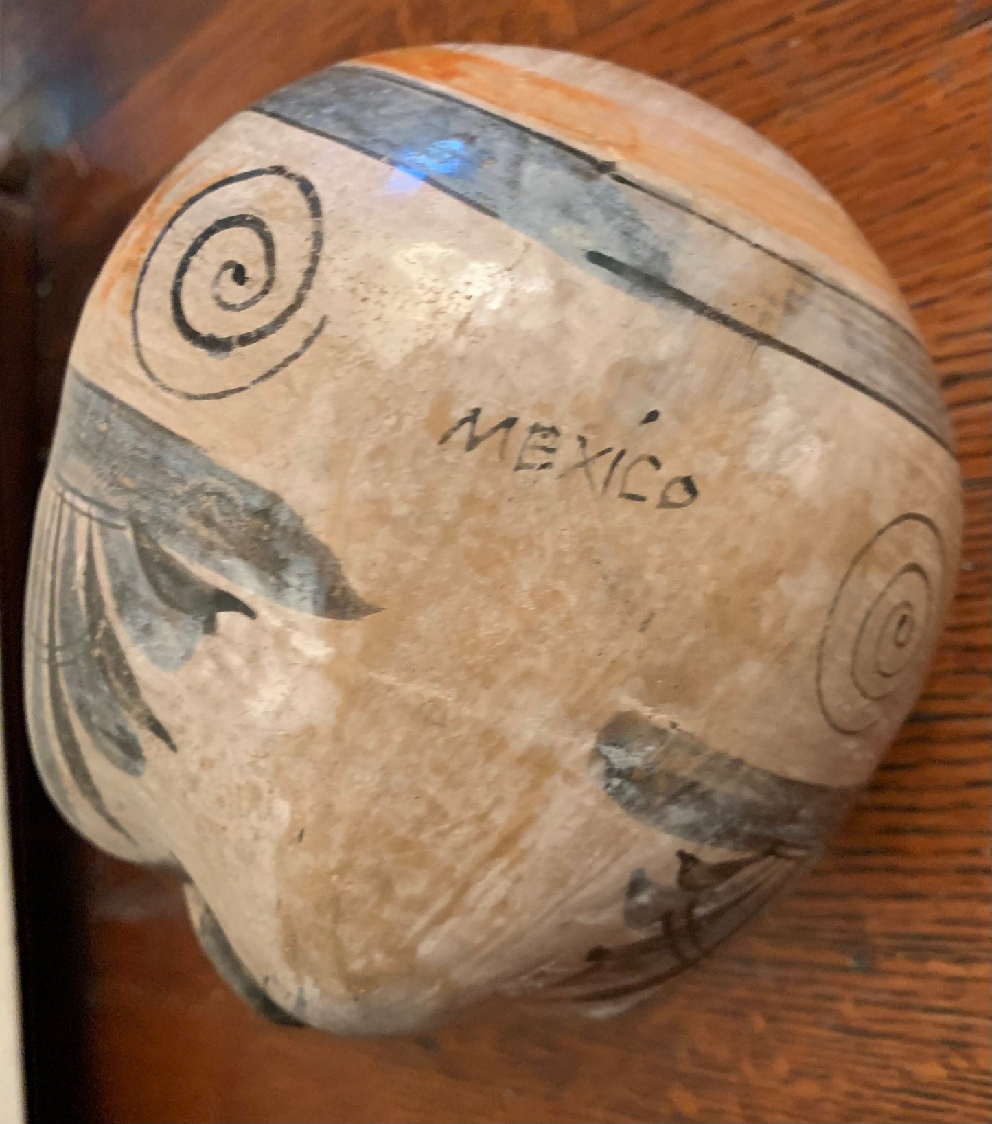 Vintage Indigenous Hand Painted Piggy Bank