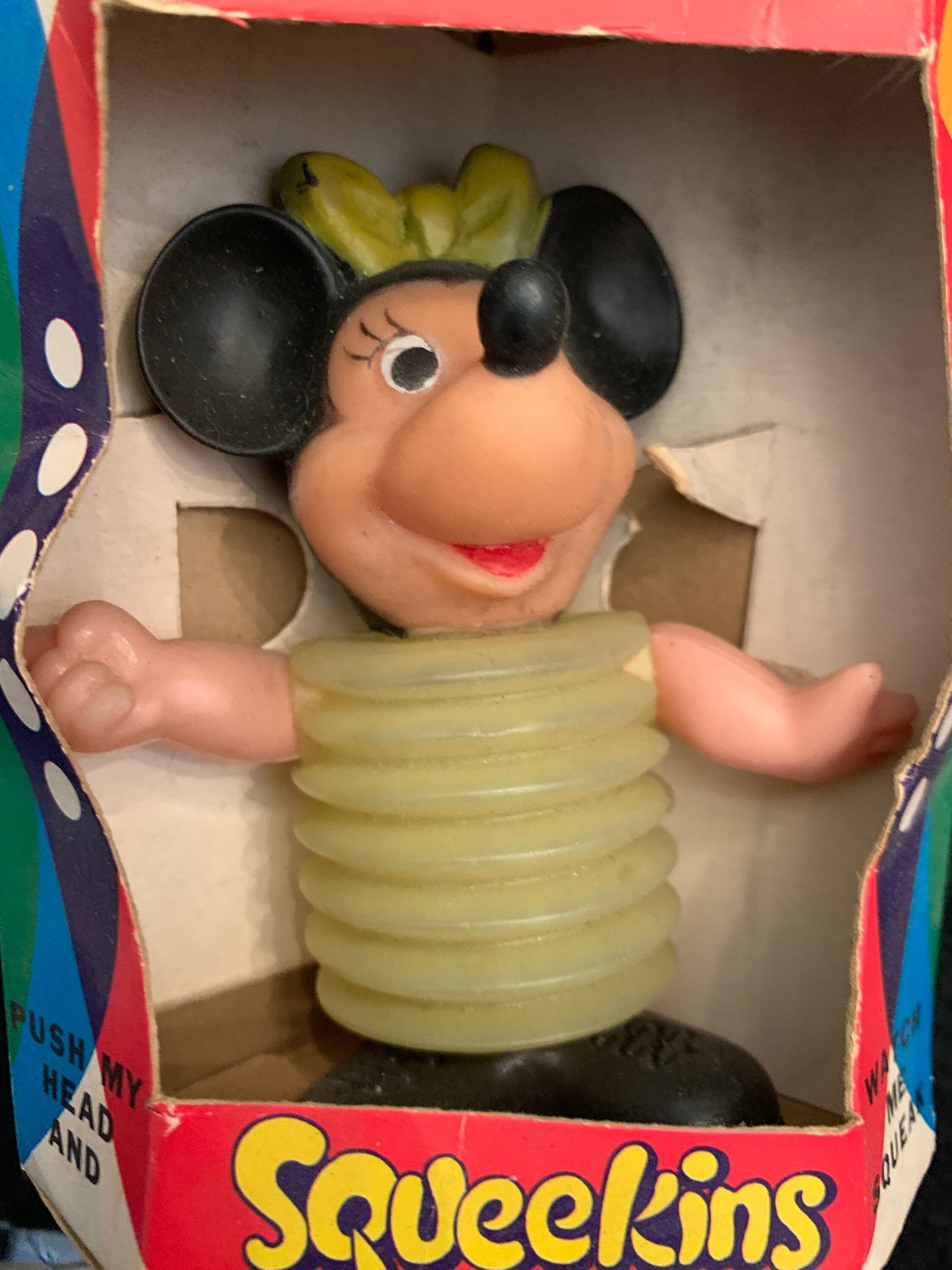 Vintage Mickey Mouse "Sqeekins" Toy