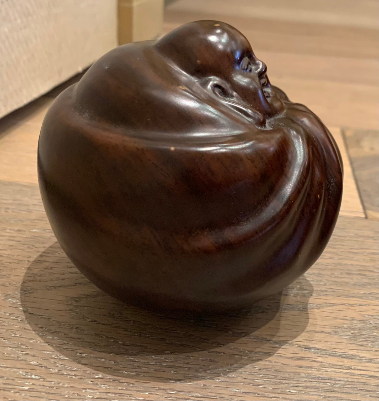 Vintage Hand Carved Wood Buddha