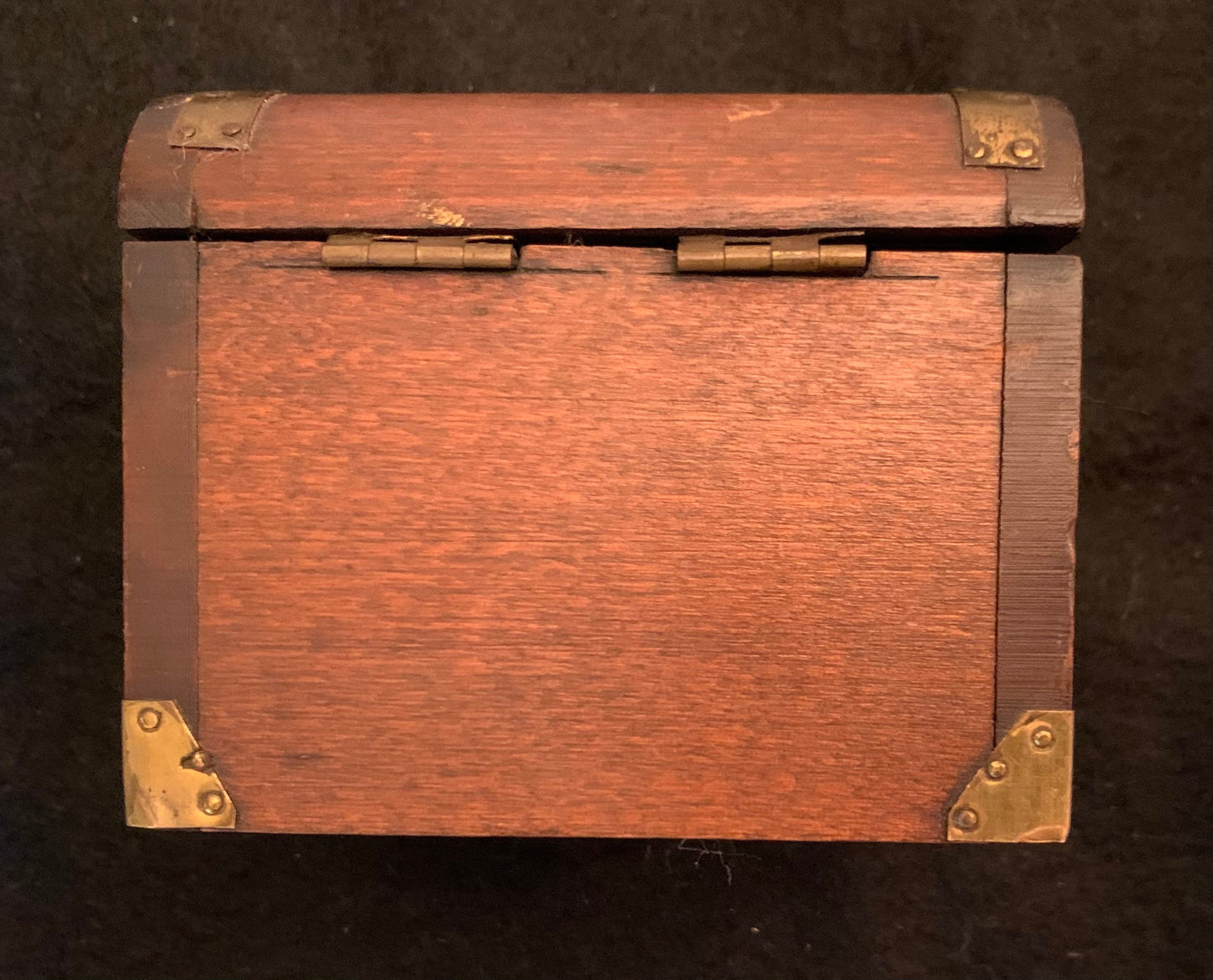 Vintage Music Box in Miniature Wooden Trunk