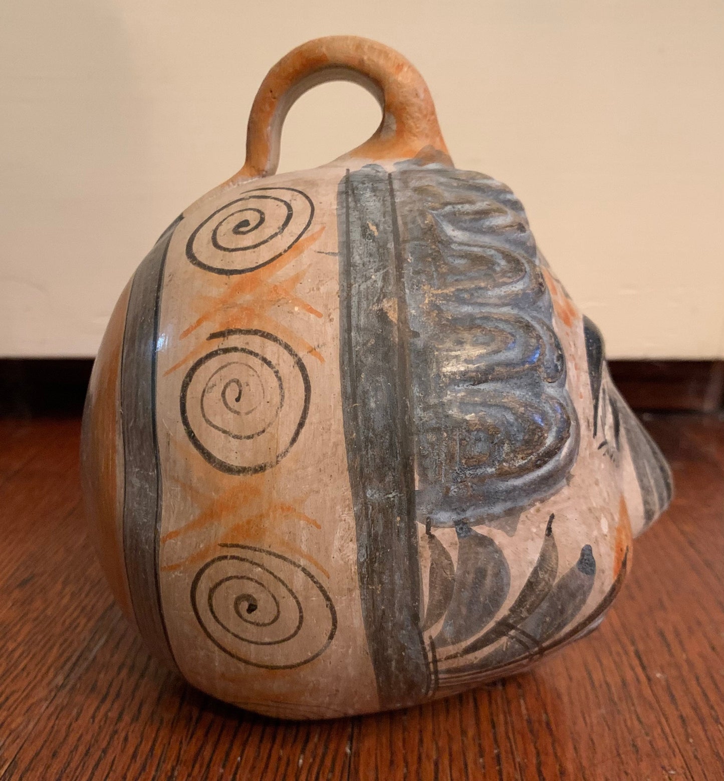 Vintage Indigenous Hand Painted Piggy Bank