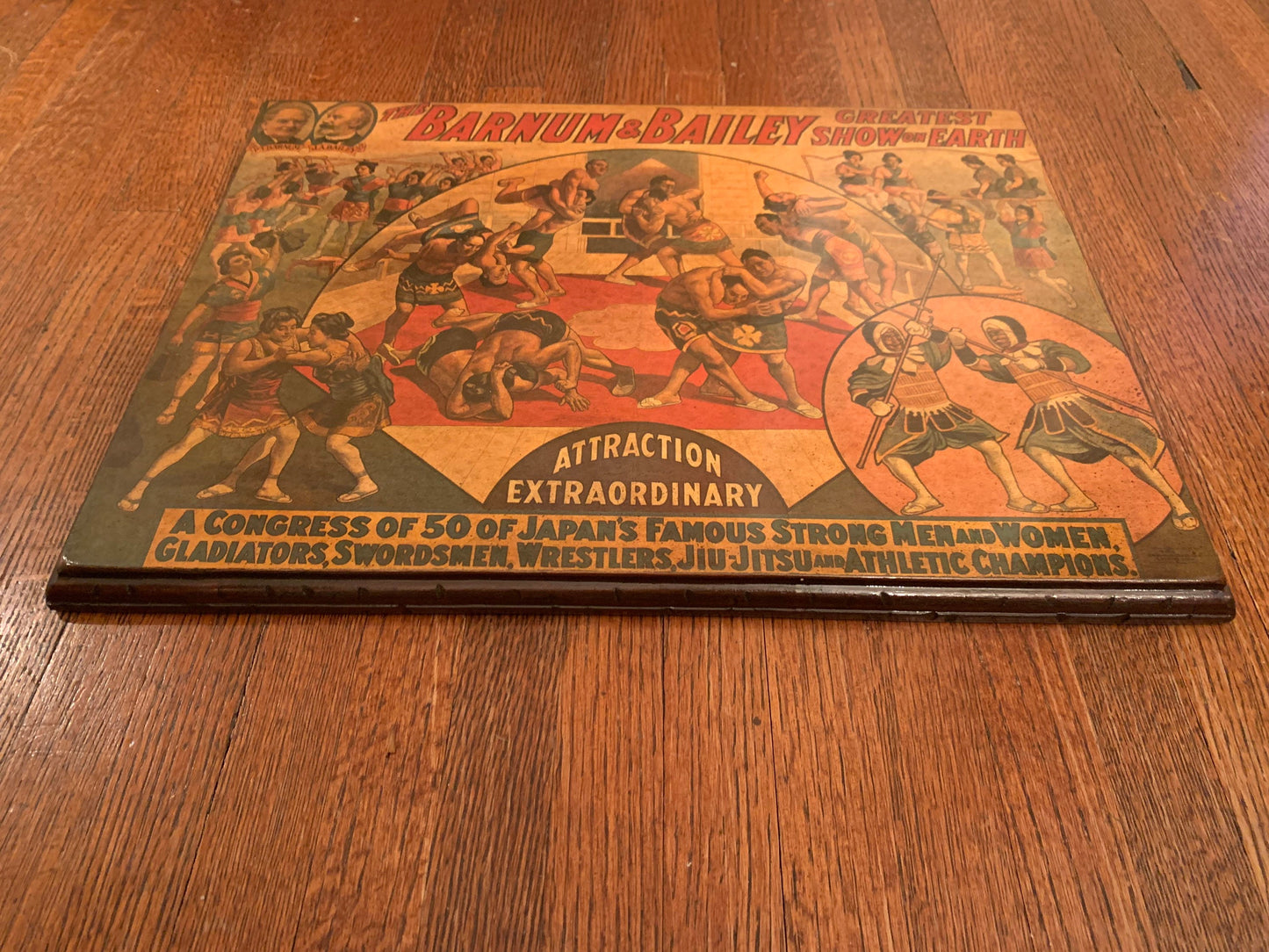 Vintage Barnum & Bailey "Congress of 50 of Japan's Famous Strong Men and Women" Print