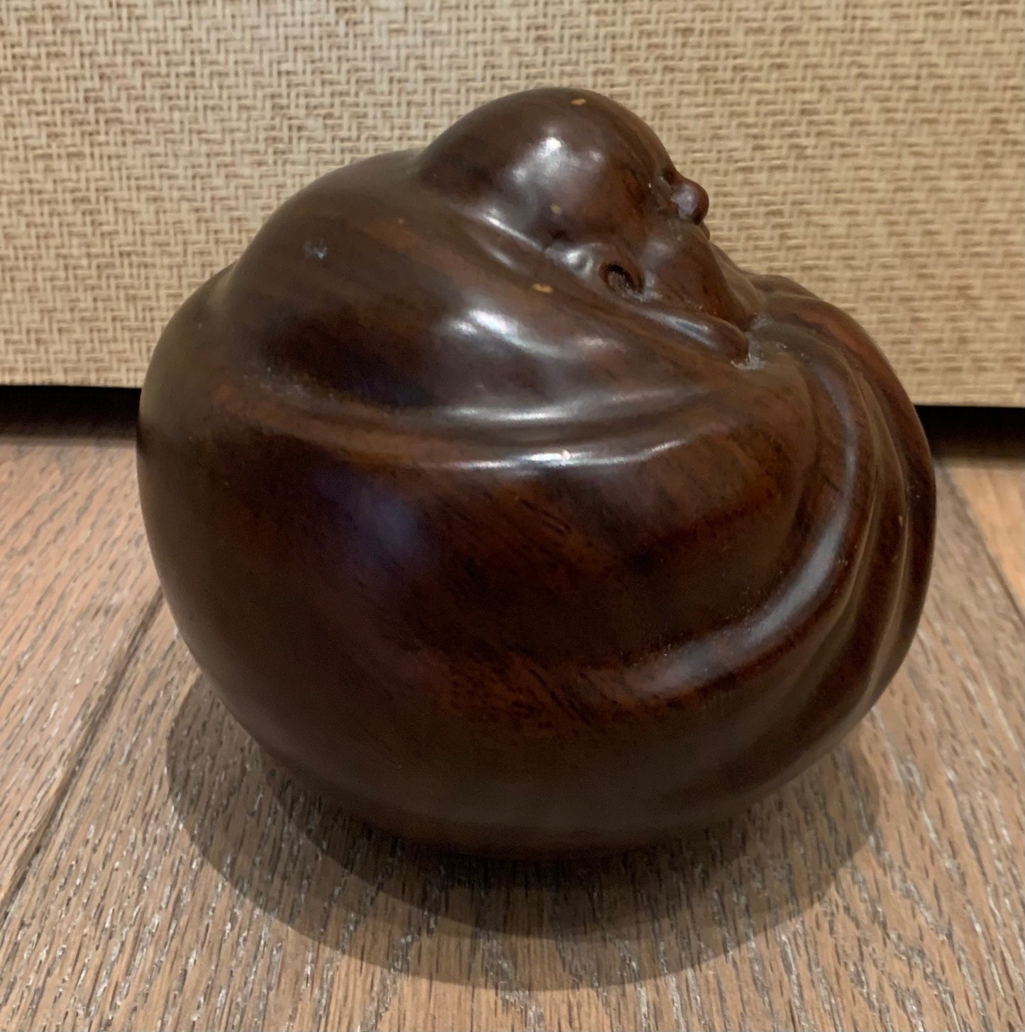 Vintage Hand Carved Wood Buddha