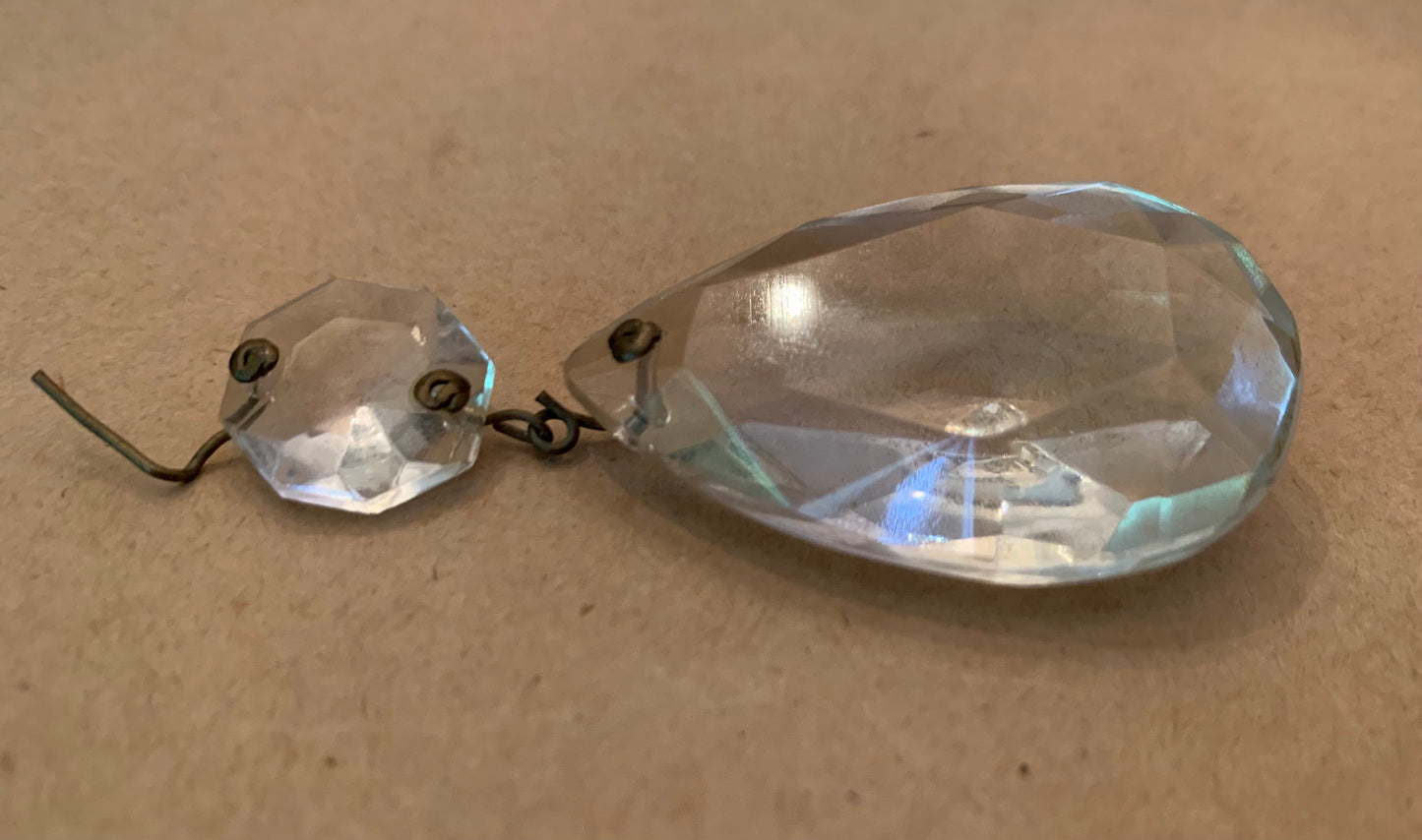 Teardrop cut crystal