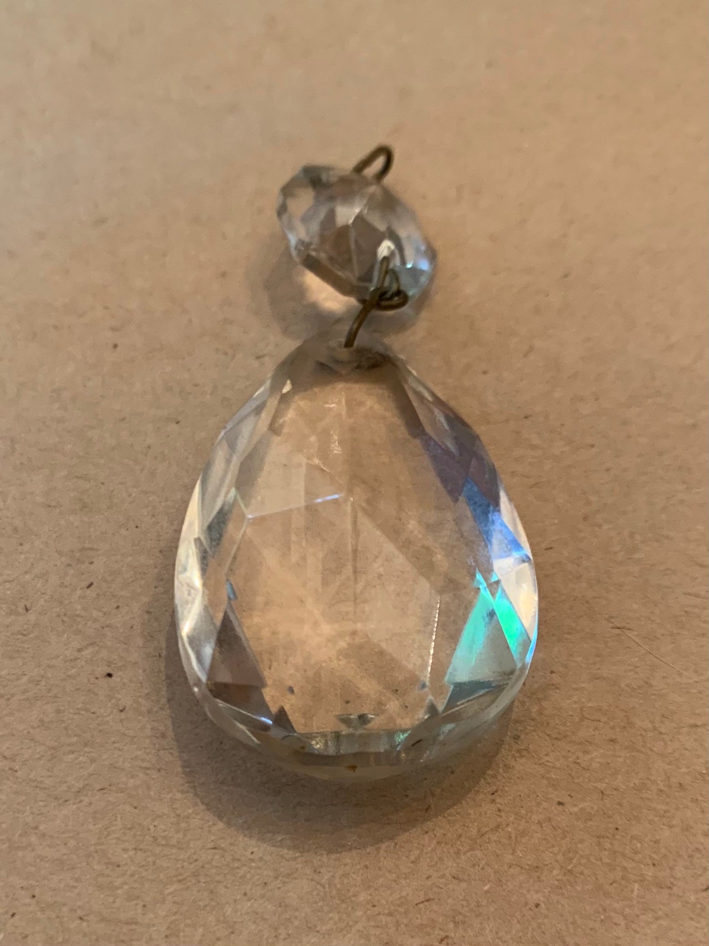 Teardrop cut crystal