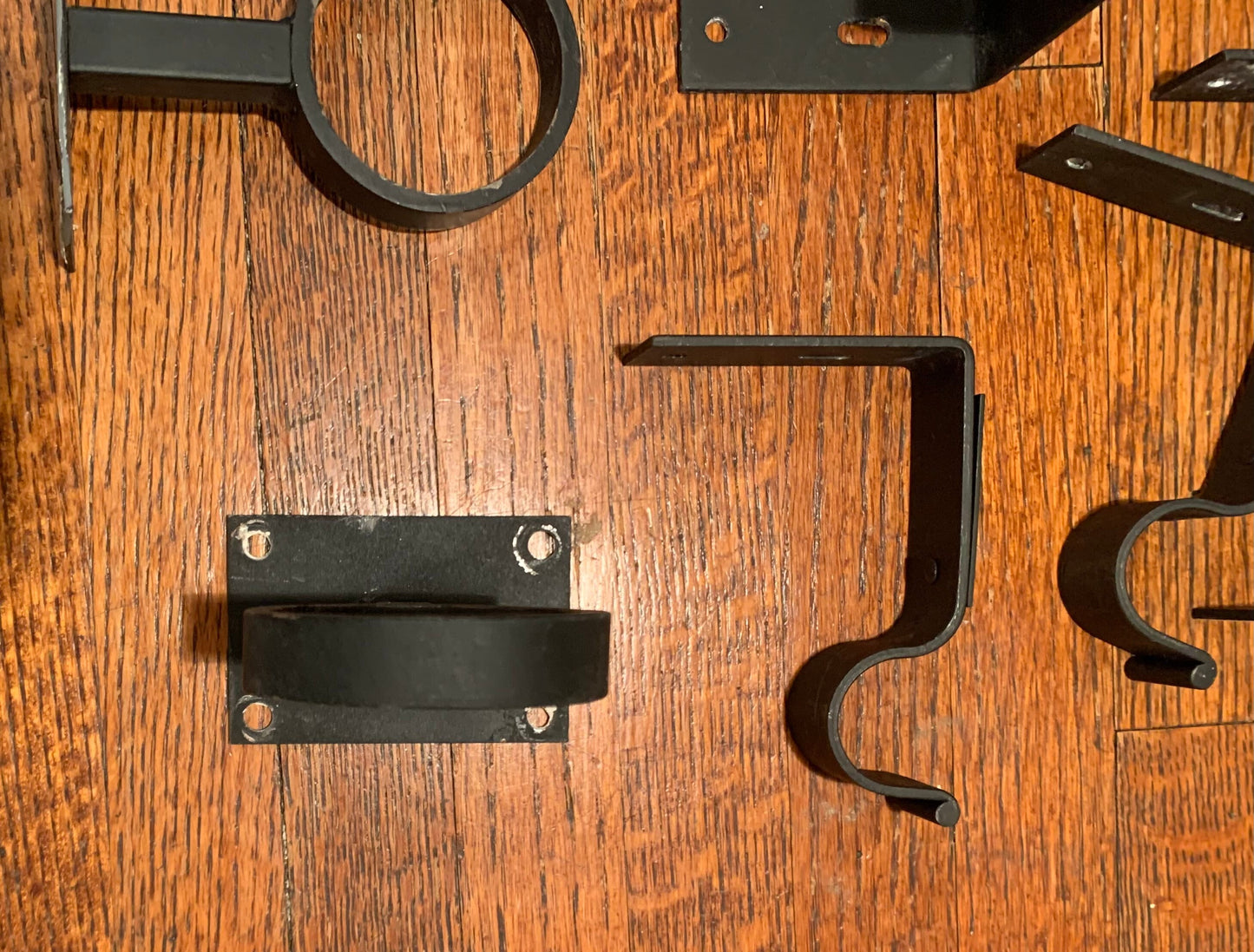 Vintage Iron Curtain Rod brackets