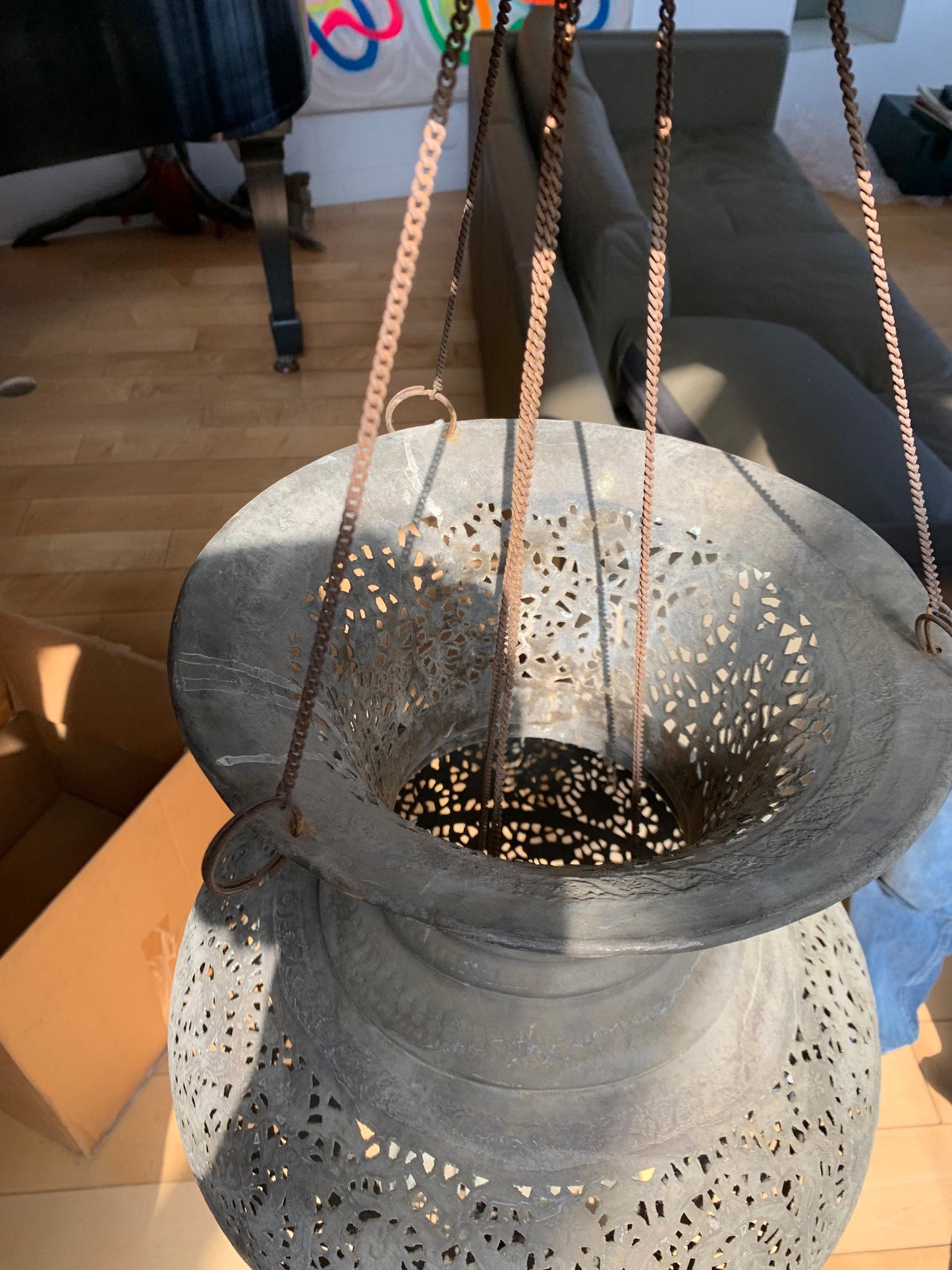 Vintage Brass Moroccan Lantern