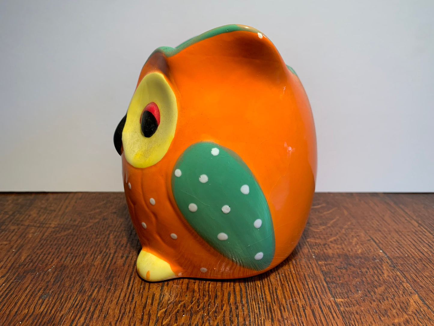 Glazed Ceramic Owl Statue