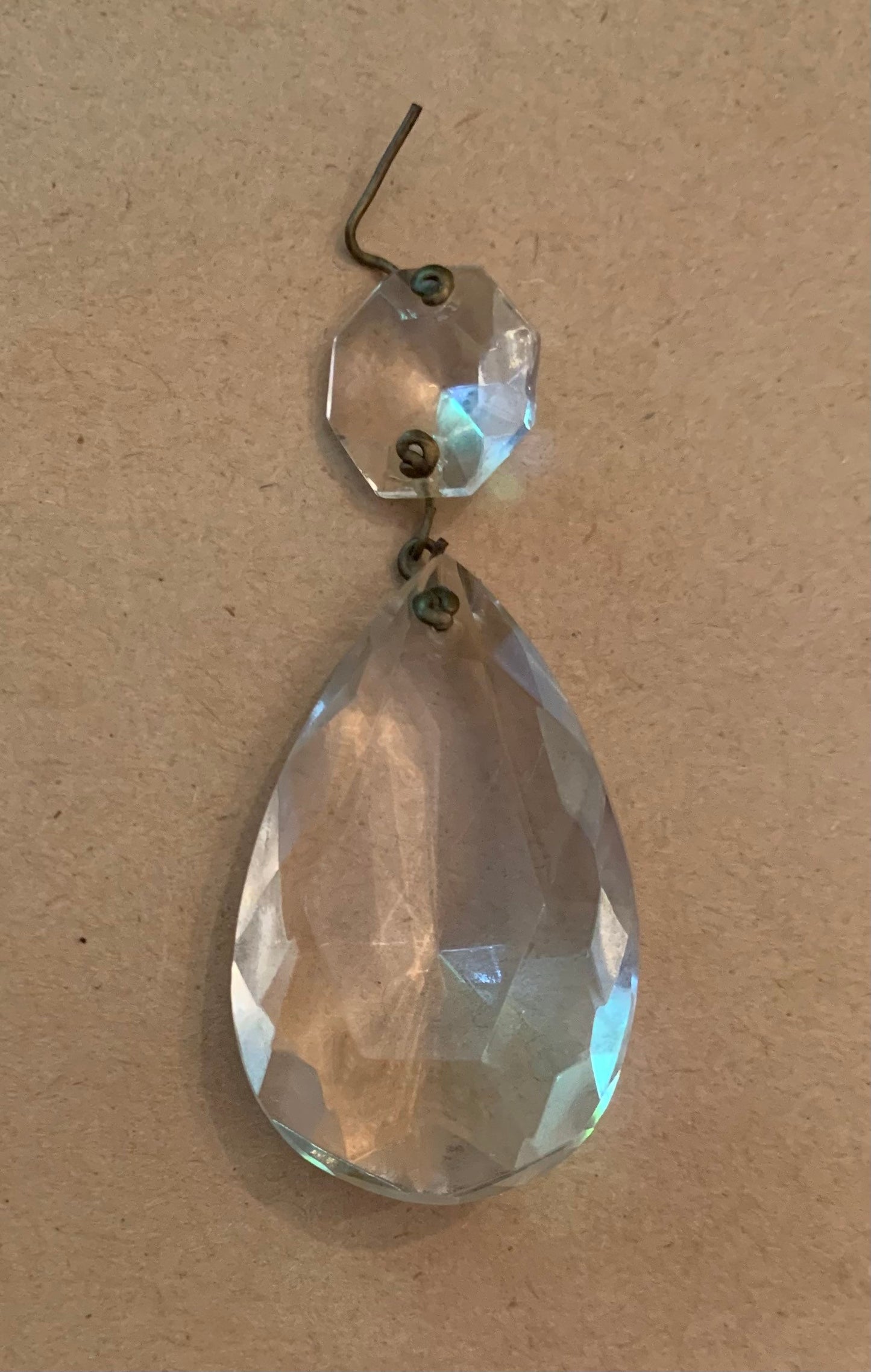 Teardrop cut crystal