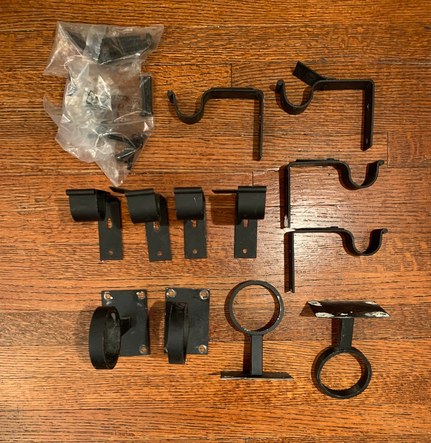 Vintage Iron Curtain Rod brackets
