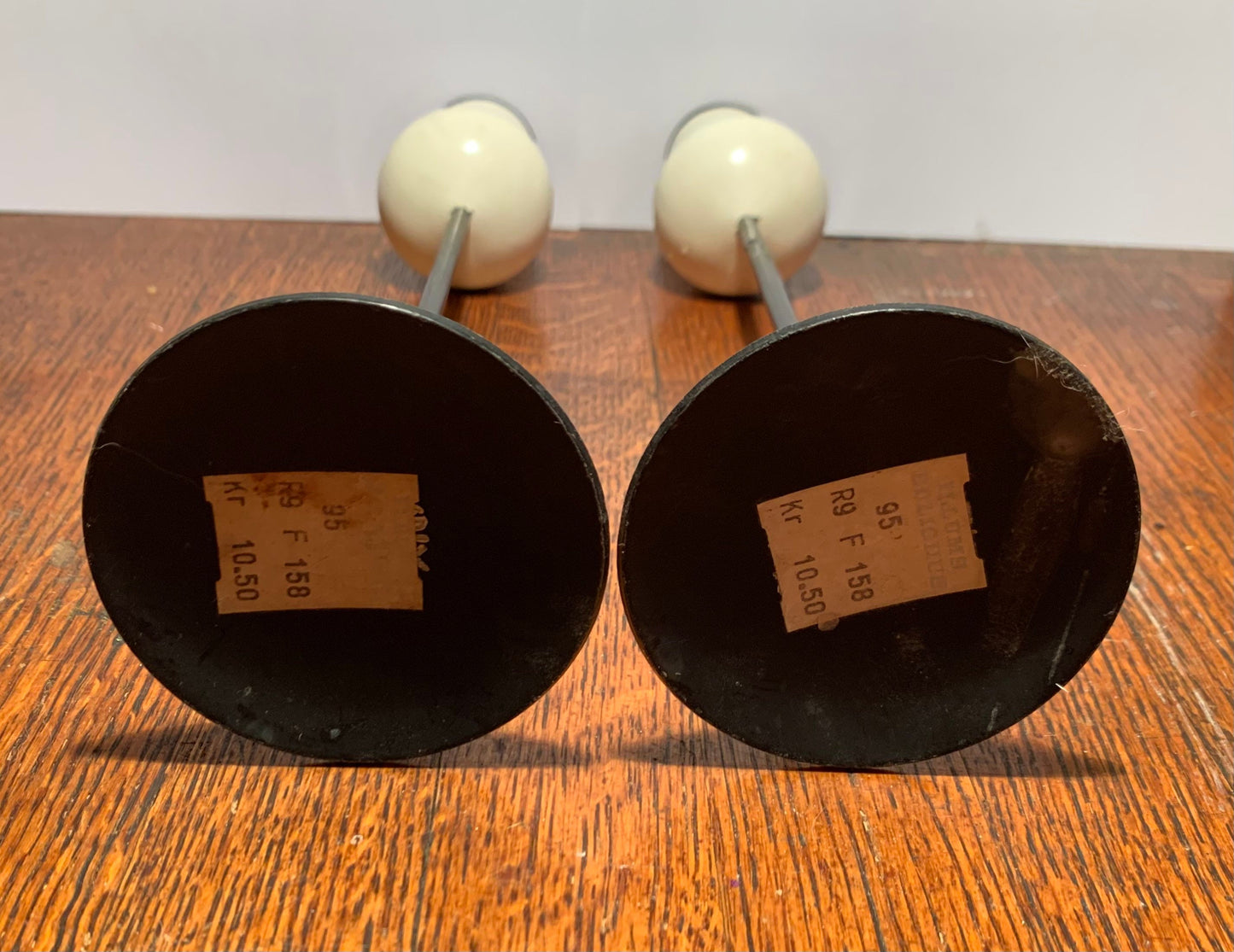 Vintage Metal 'Tulip" Candlesticks, Set of 2