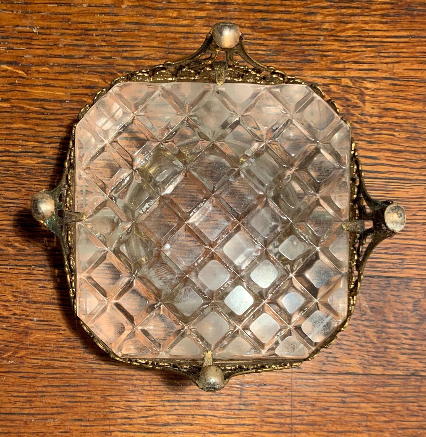1950s Cut Crystal Ashtray