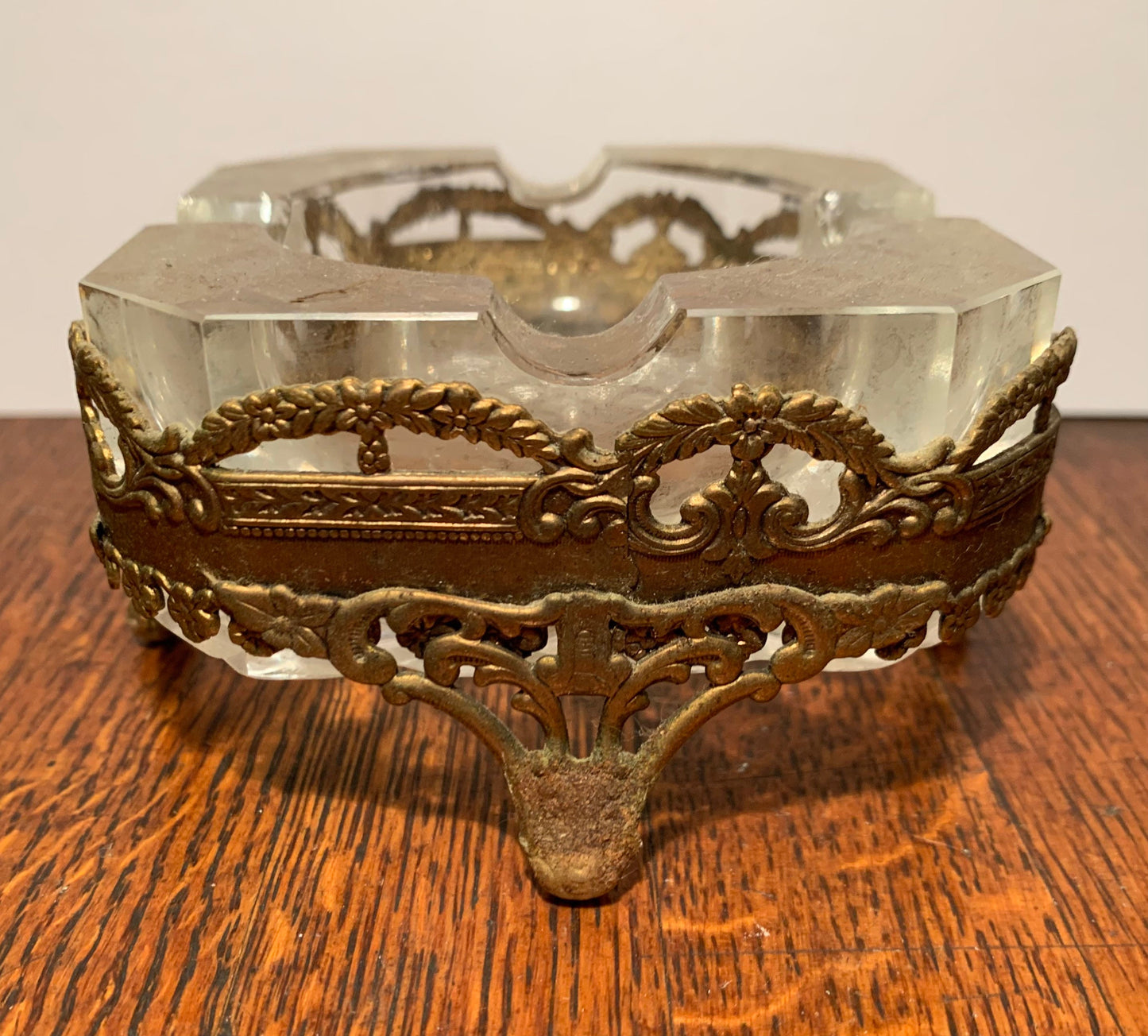 1950s Cut Crystal Ashtray