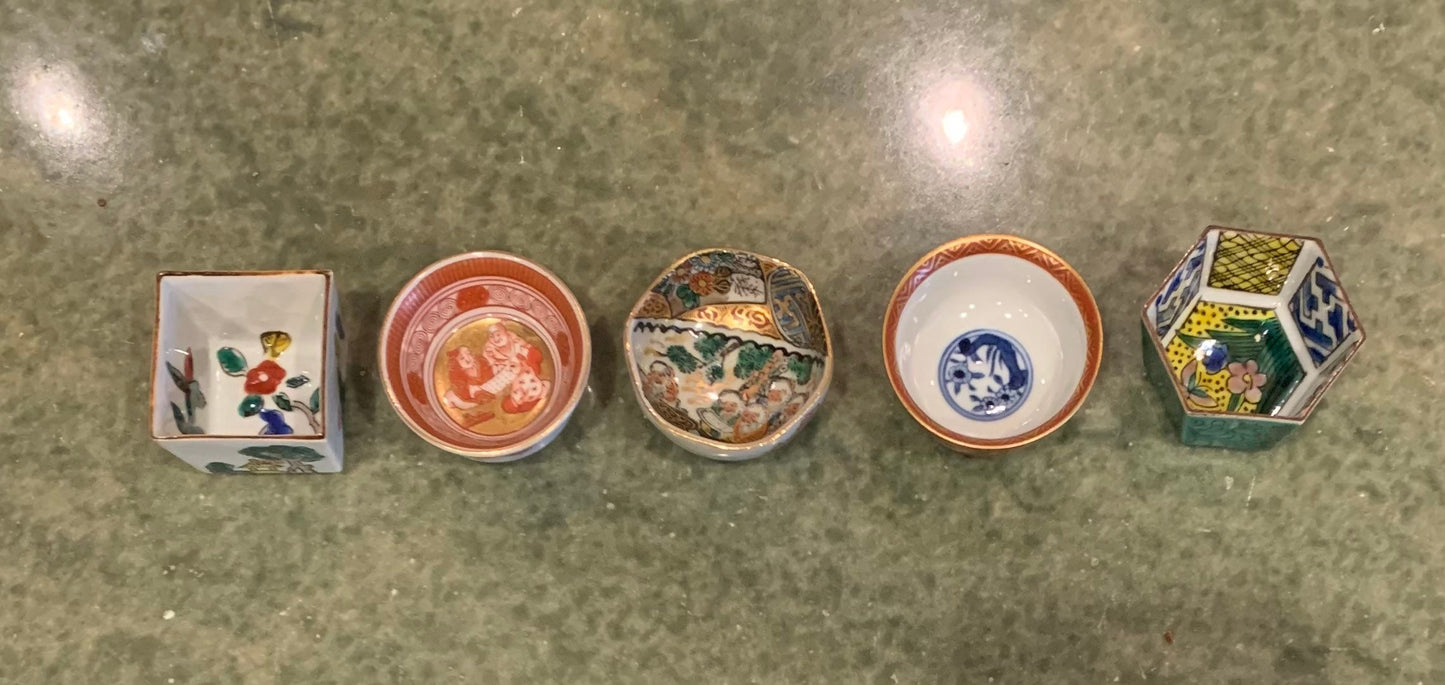 Vintage Japanese saki cups