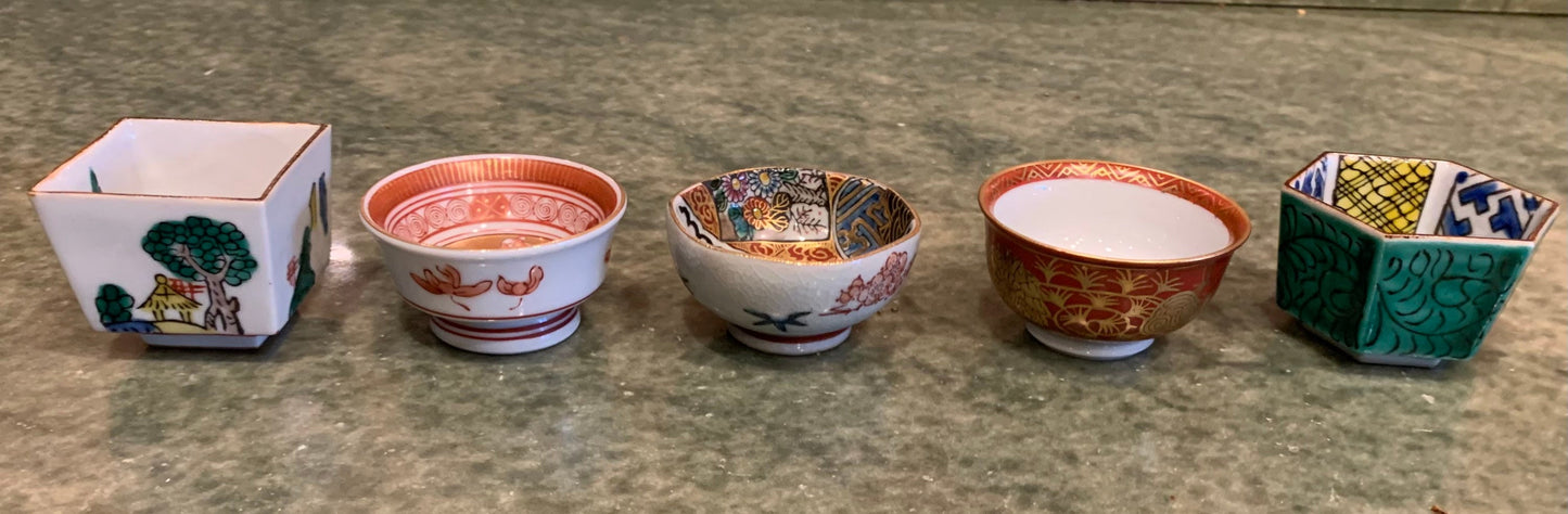 Vintage Japanese saki cups