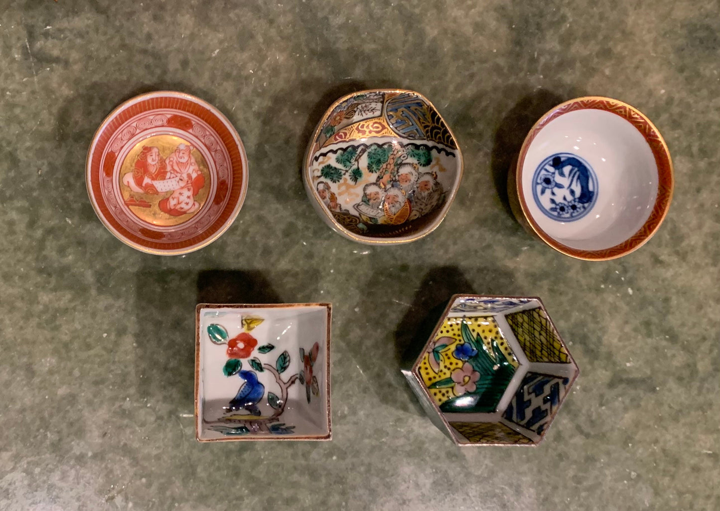 Vintage Japanese saki cups
