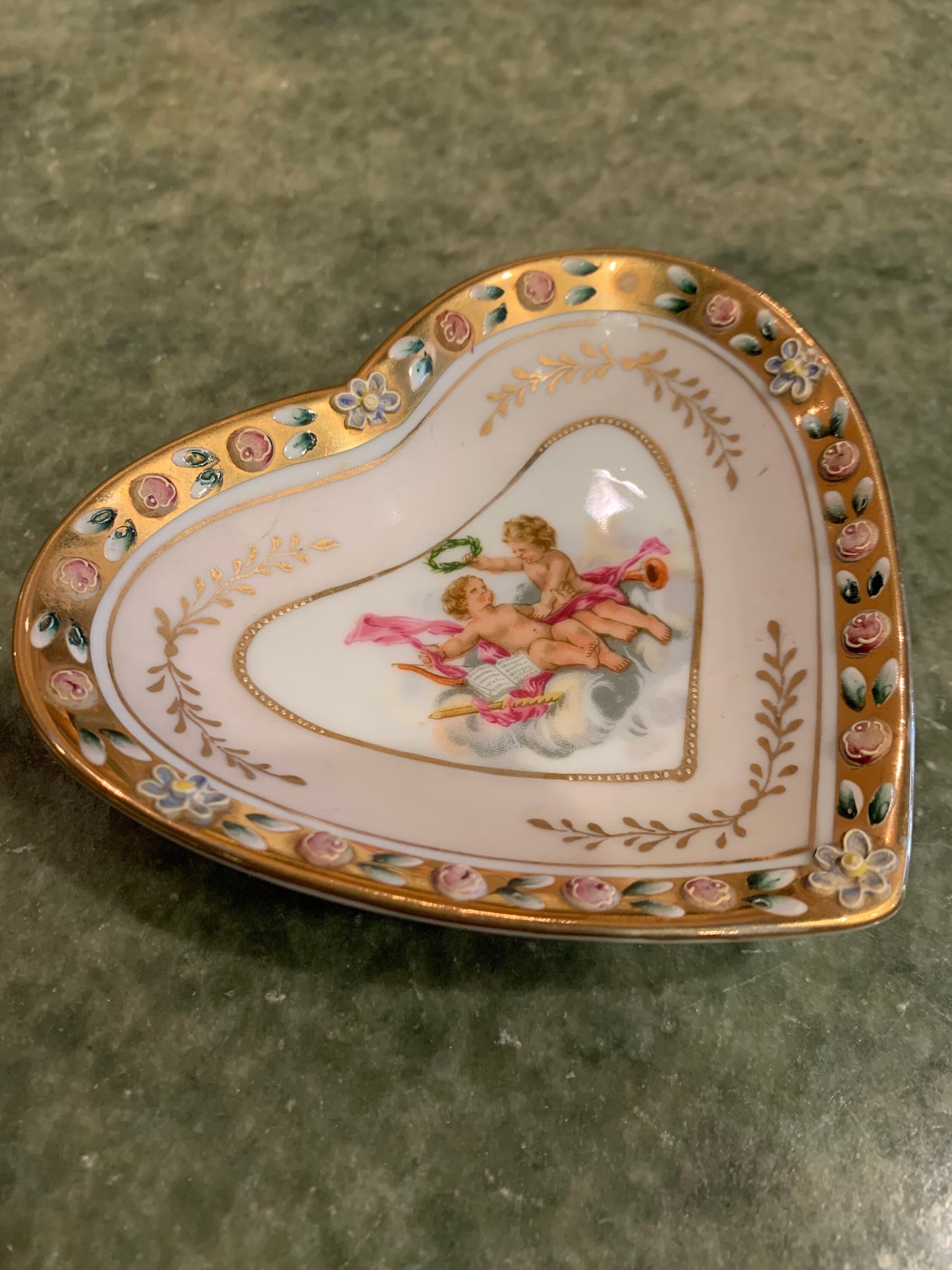 Hand Painted Porcelain Candy Dish