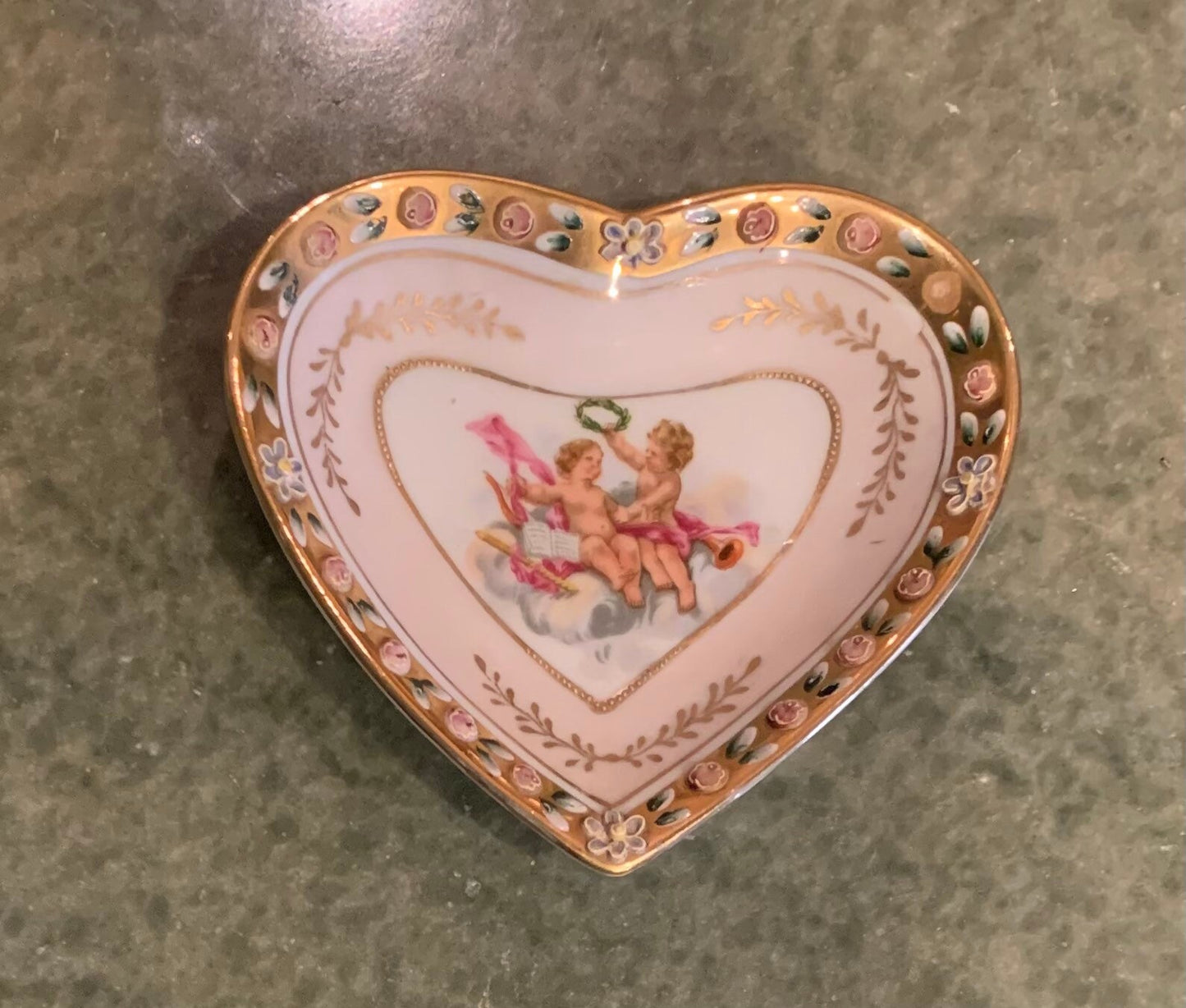 Hand Painted Porcelain Candy Dish