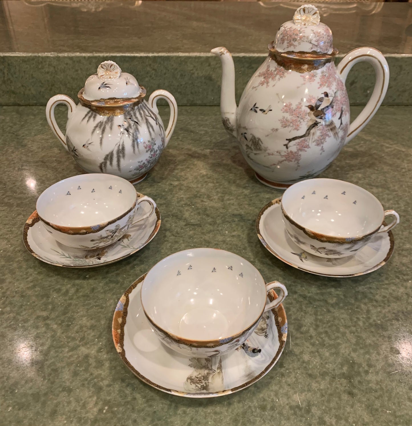Antique Japanese Tea Set, 8 Pieces