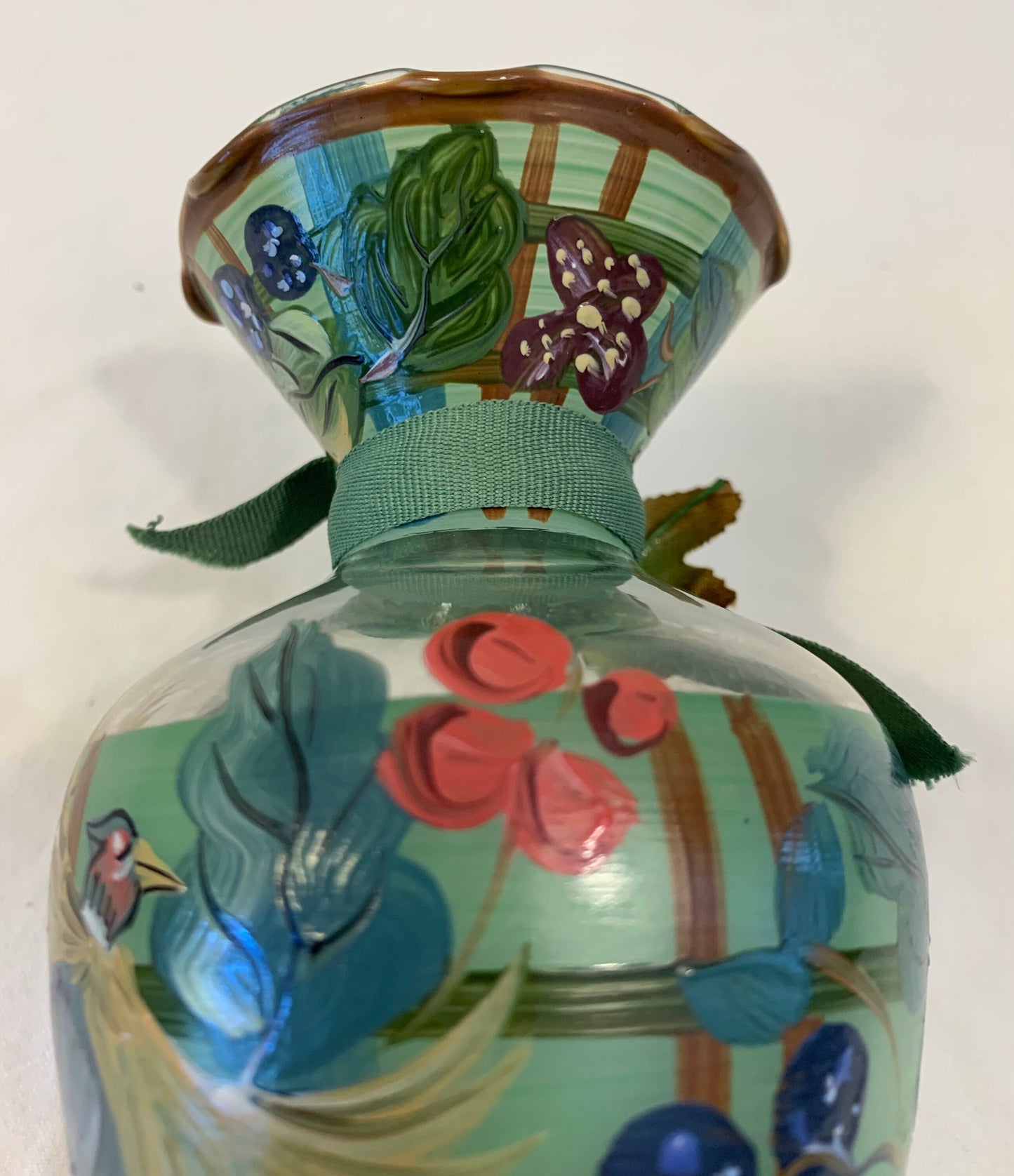 Hand Painted Glass Bud Vase