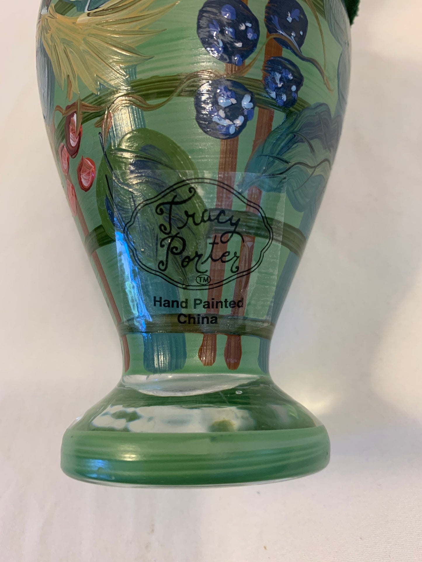 Hand Painted Glass Bud Vase