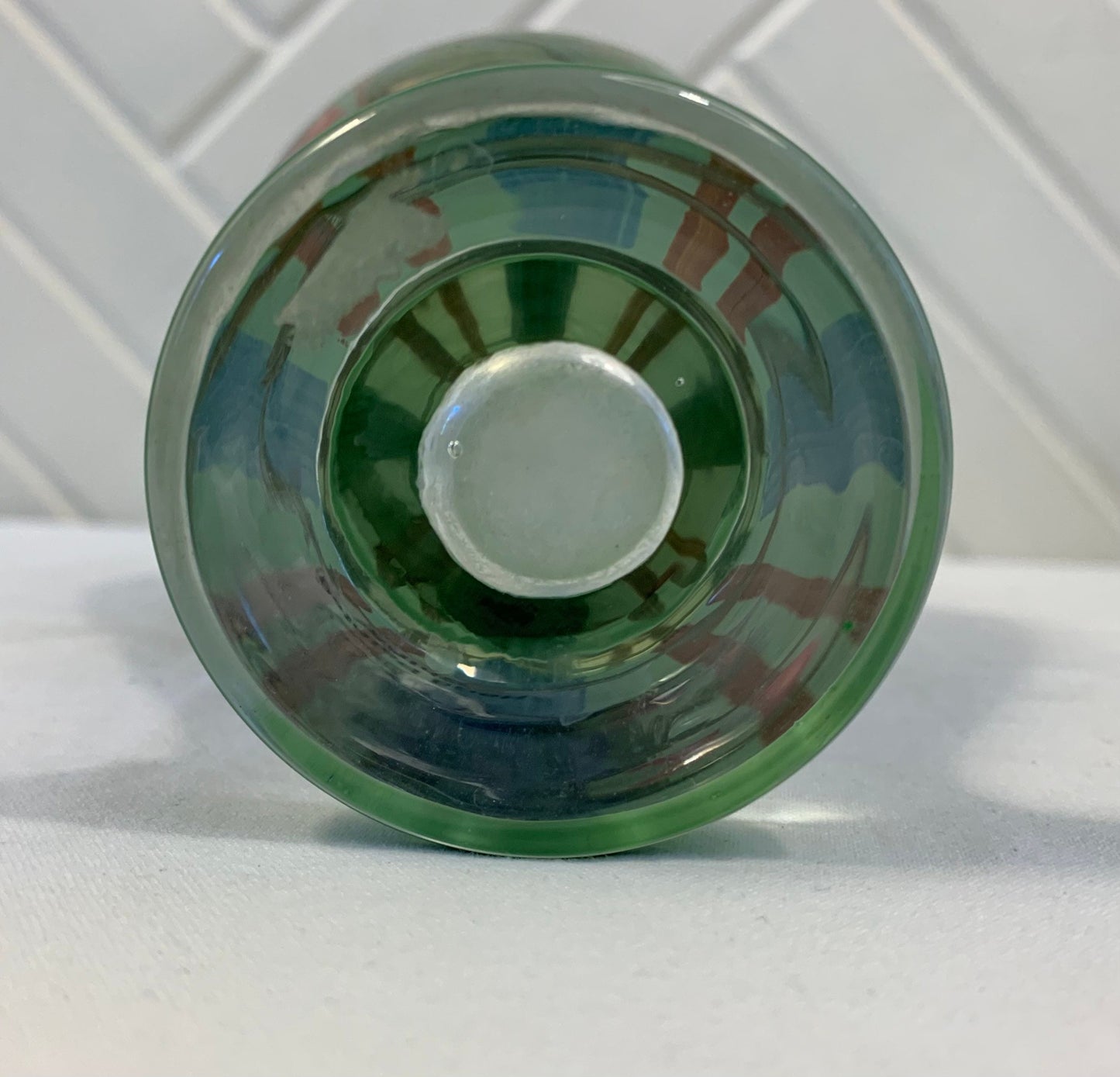 Hand Painted Glass Bud Vase