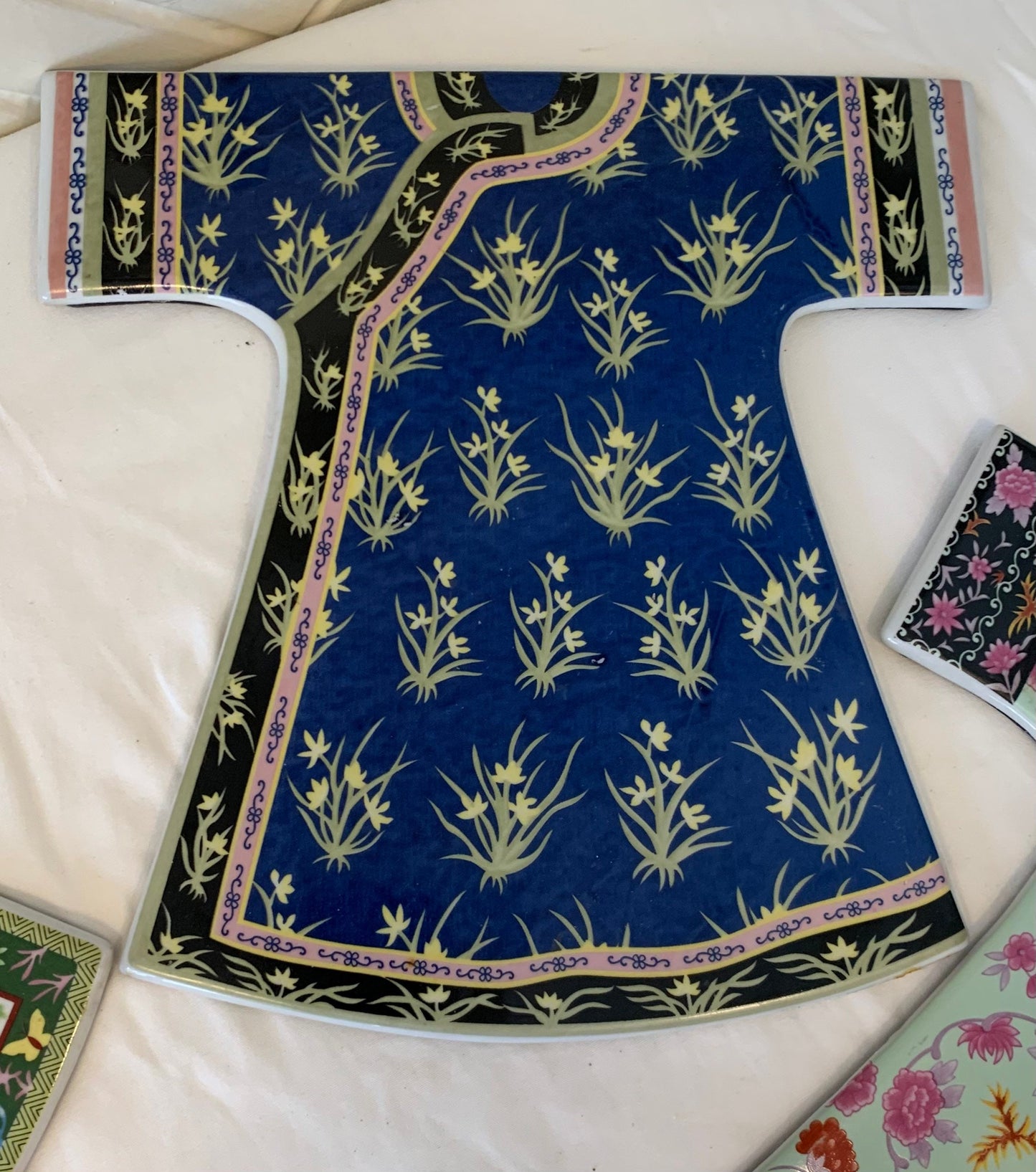 Ceramic Kimono Wall Hangings, Set of 4
