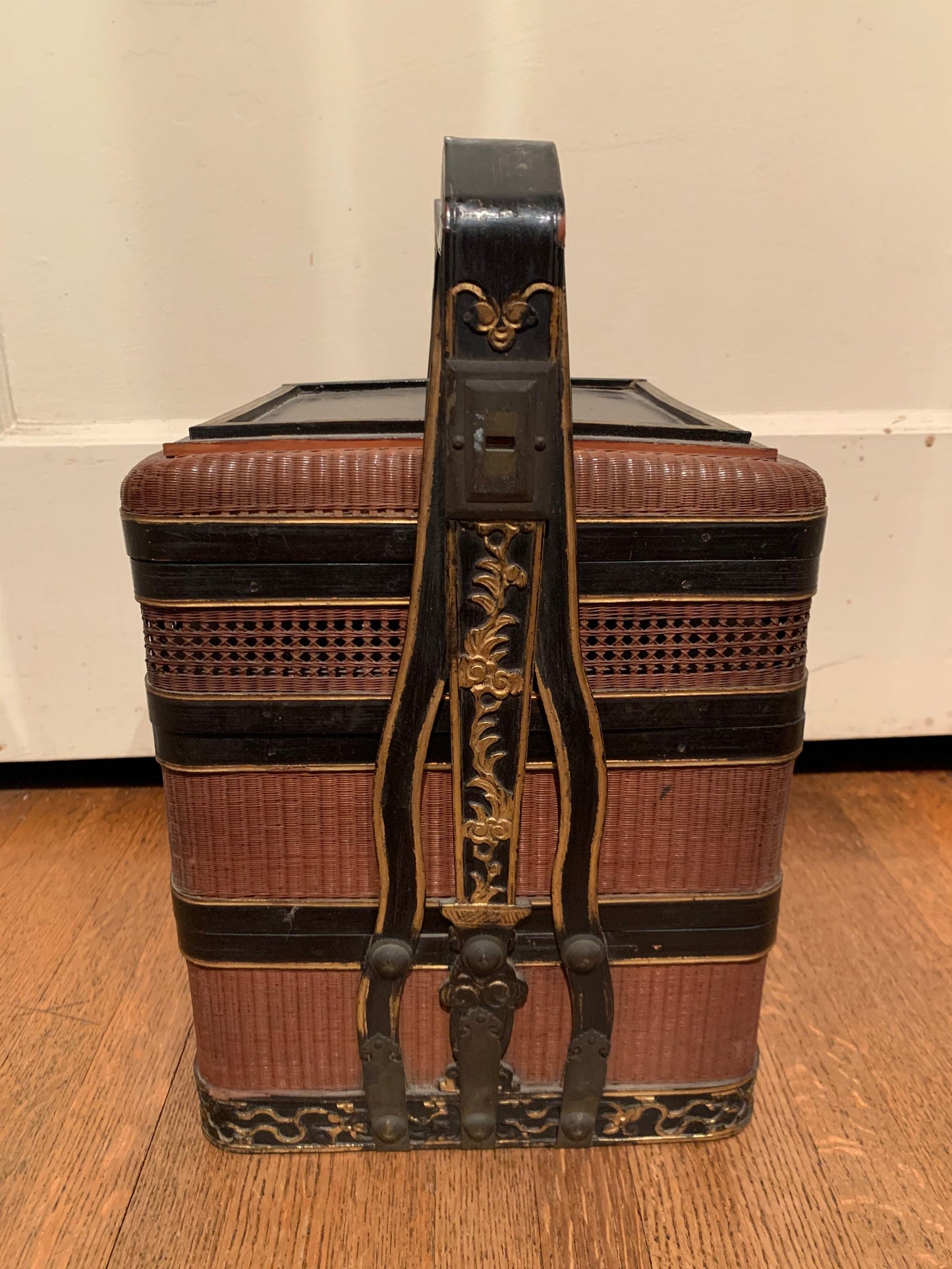 Vintage Chinese Lacquered Tiered Lunch Box