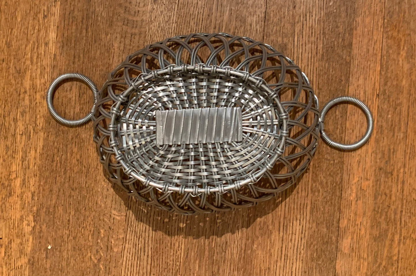 Vintage Woven Metal Basket
